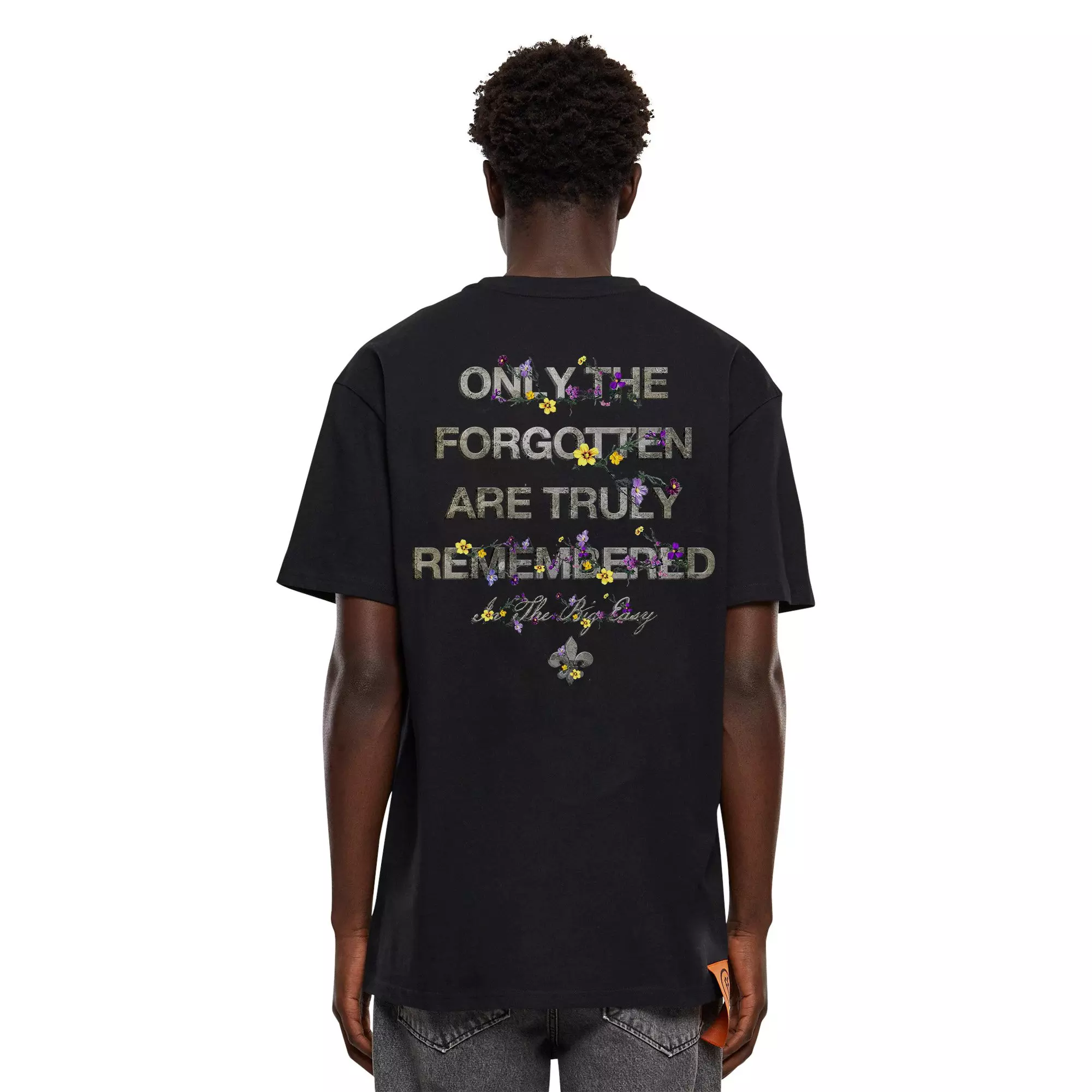 Forgotten Faces Men's Nola Hooded Ghost Tee - Black - BLACK