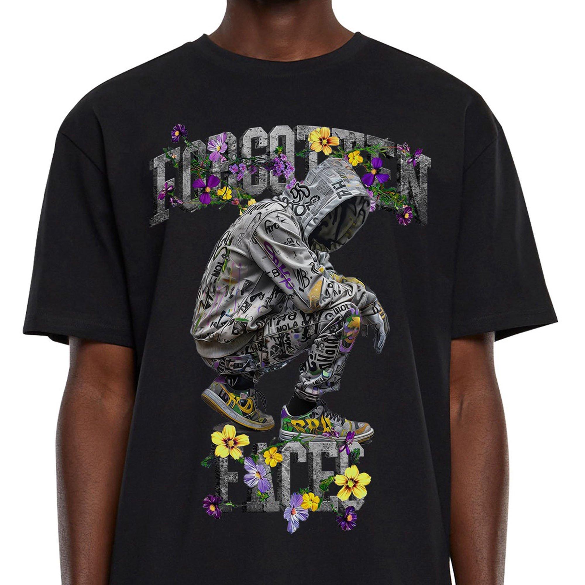 Forgotten Faces Men's Nola Hooded Ghost Tee - Black - BLACK Thumbnail View 3