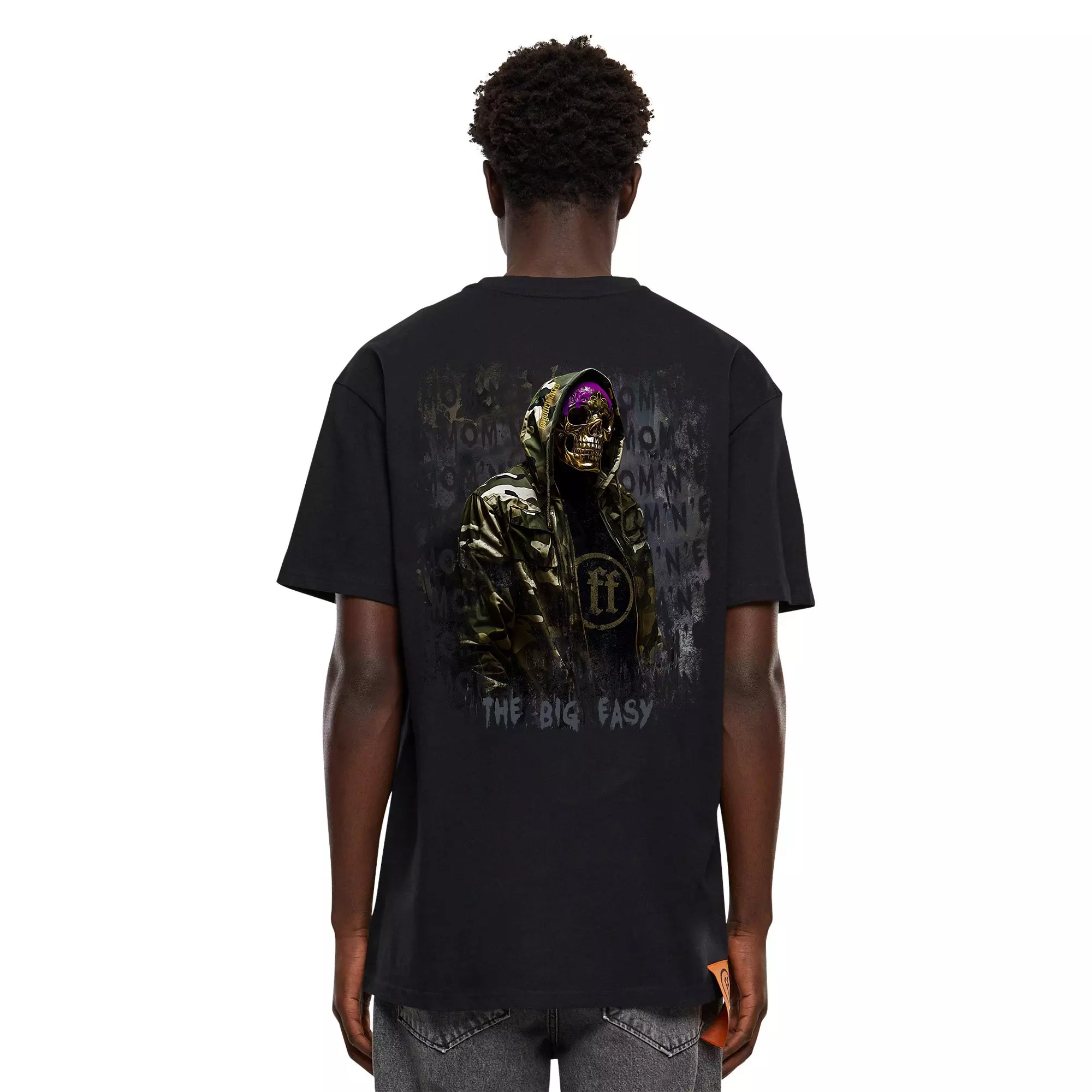 Forgotten Faces Men's Nola Urban Skeleton Tee - Black - BLACK