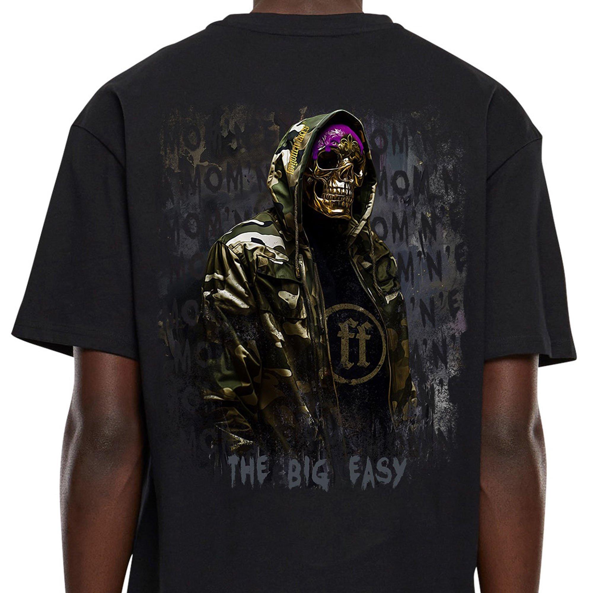 Forgotten Faces Men's Nola Urban Skeleton Tee - Black - BLACK Thumbnail View 4