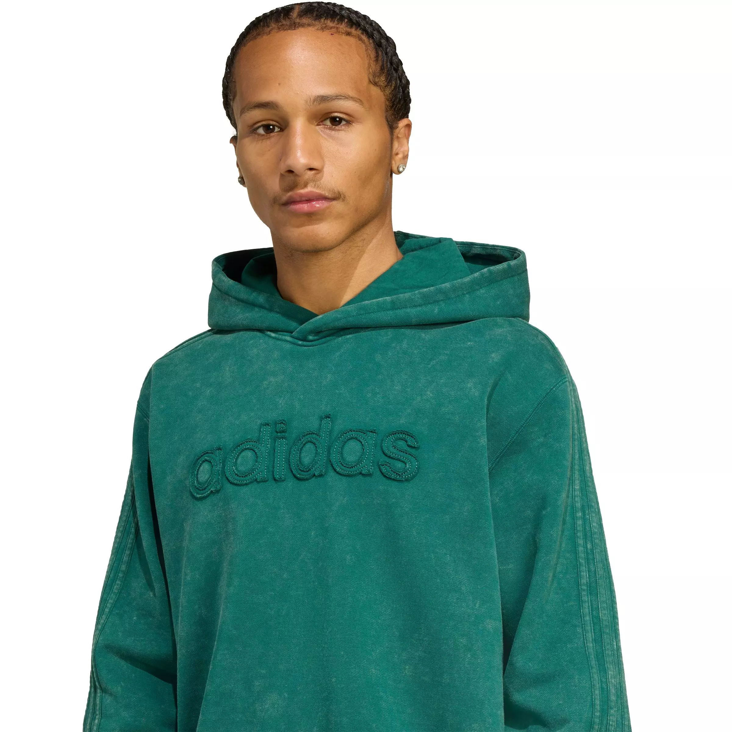 adidas Originals Men's Washed Pullover Hoodie - GREEN