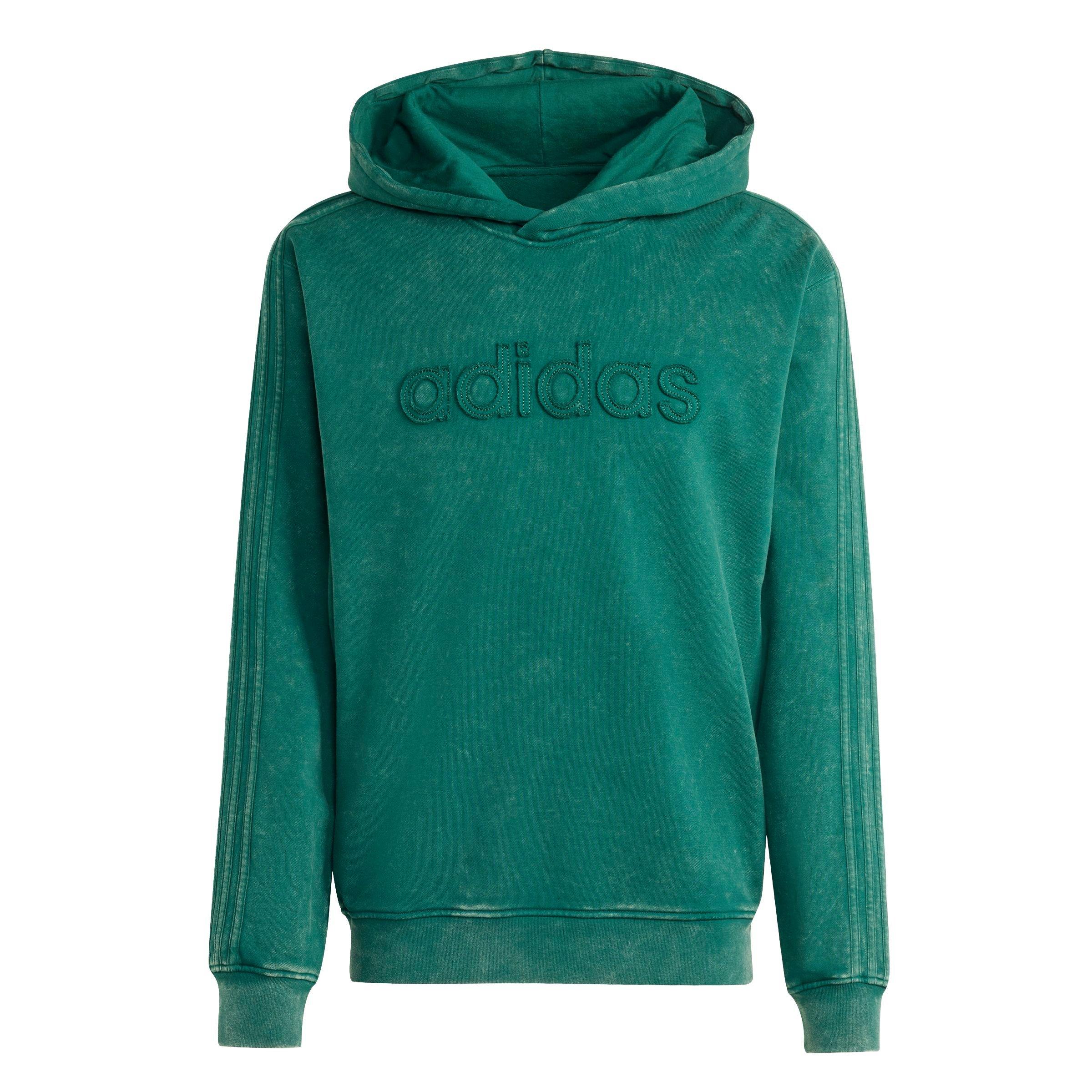 adidas Originals Men's Washed Pullover Hoodie - GREEN Thumbnail View 6