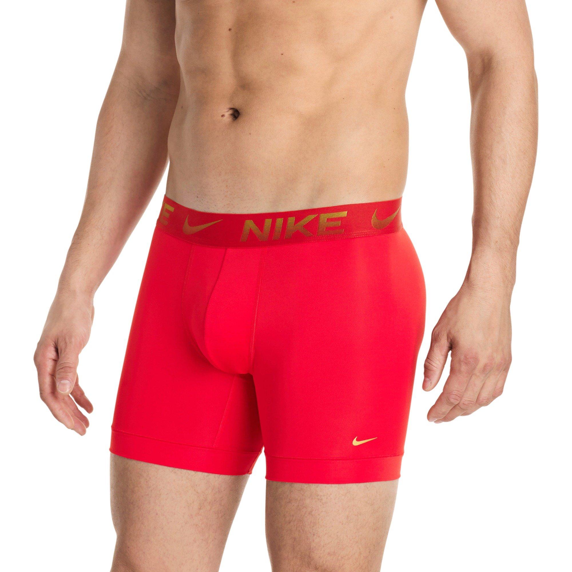 Nike Men's Essential Micro Dri-FIT Underwear (3 Pack)- Red/Black - RED/BLACK Thumbnail View 3