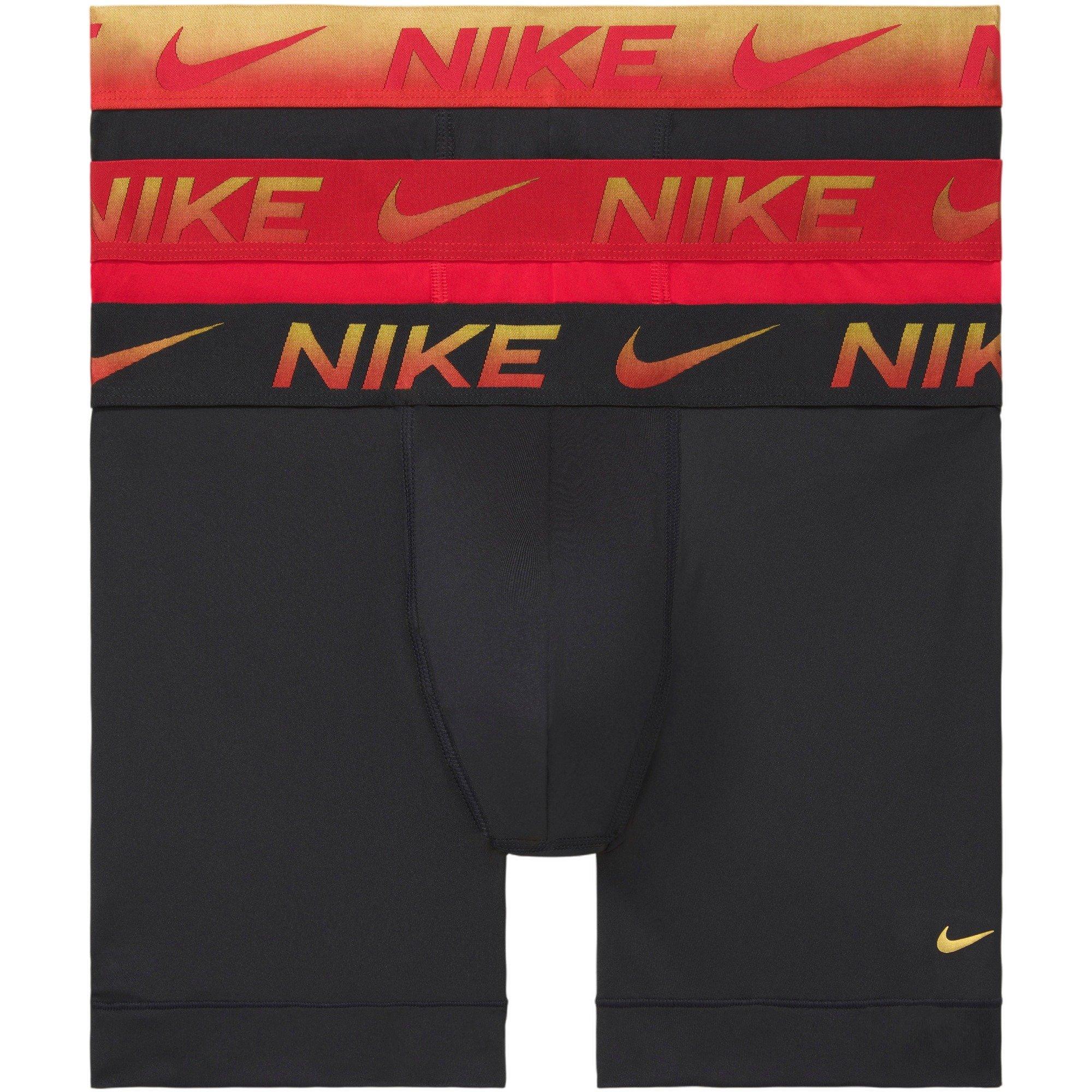 Nike Men's Essential Micro Dri-FIT Underwear (3 Pack)- Red/Black - RED/BLACK Thumbnail View 4