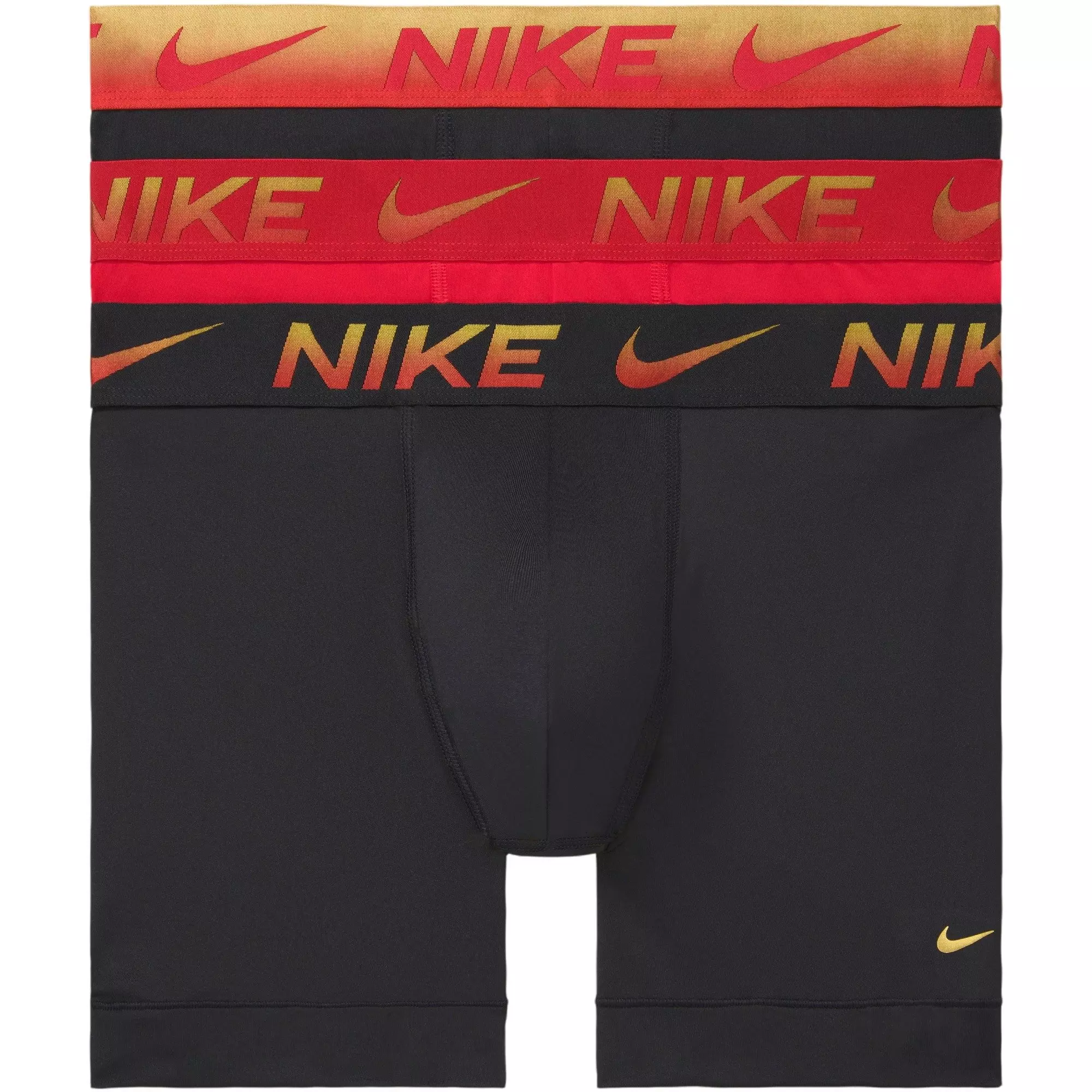 Nike Men's Essential Micro Dri-FIT Underwear (3 Pack)- Red/Black - RED/BLACK