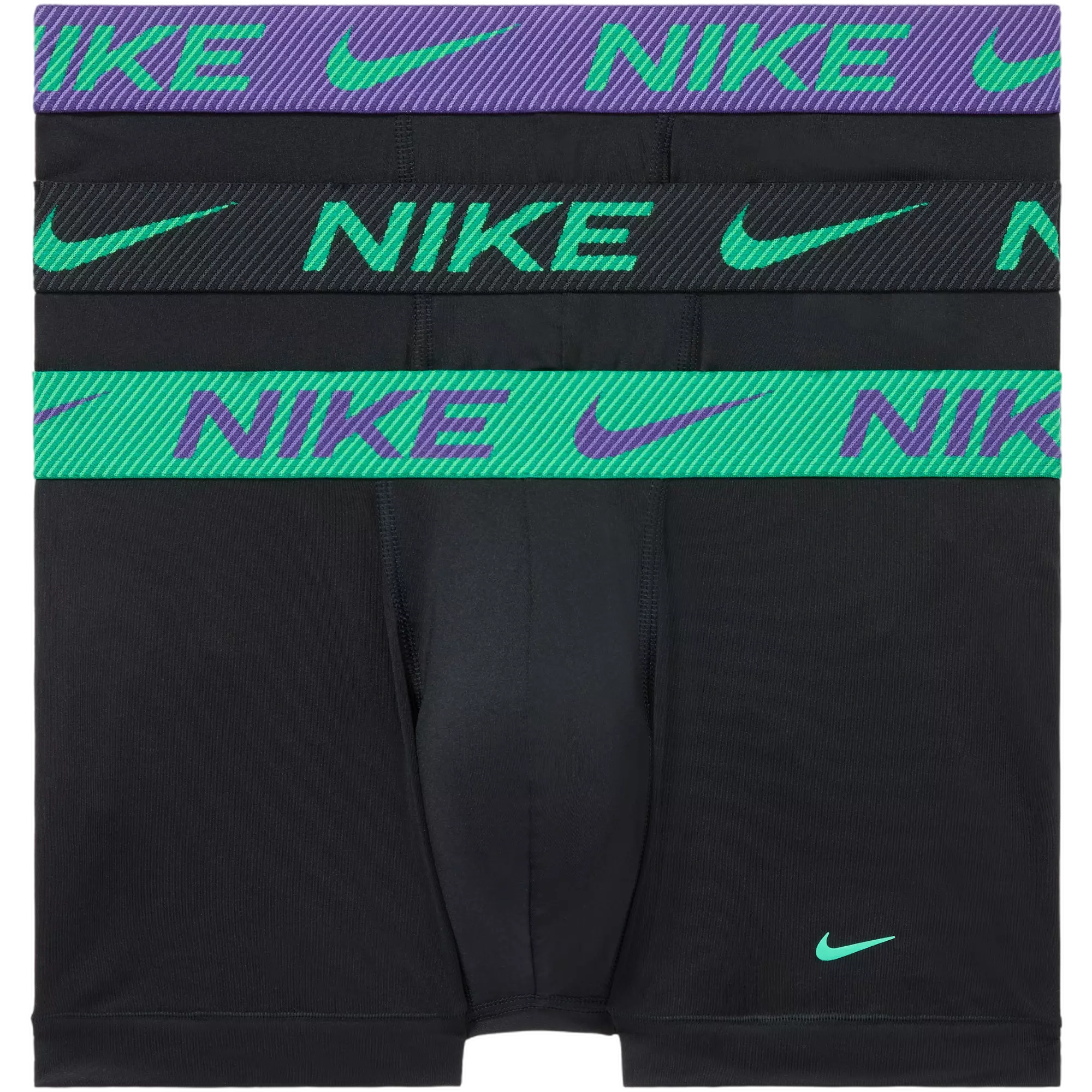 Nike Dri-FIT Essential Micro Underwear (3 Pack) - BLACK/GREEN