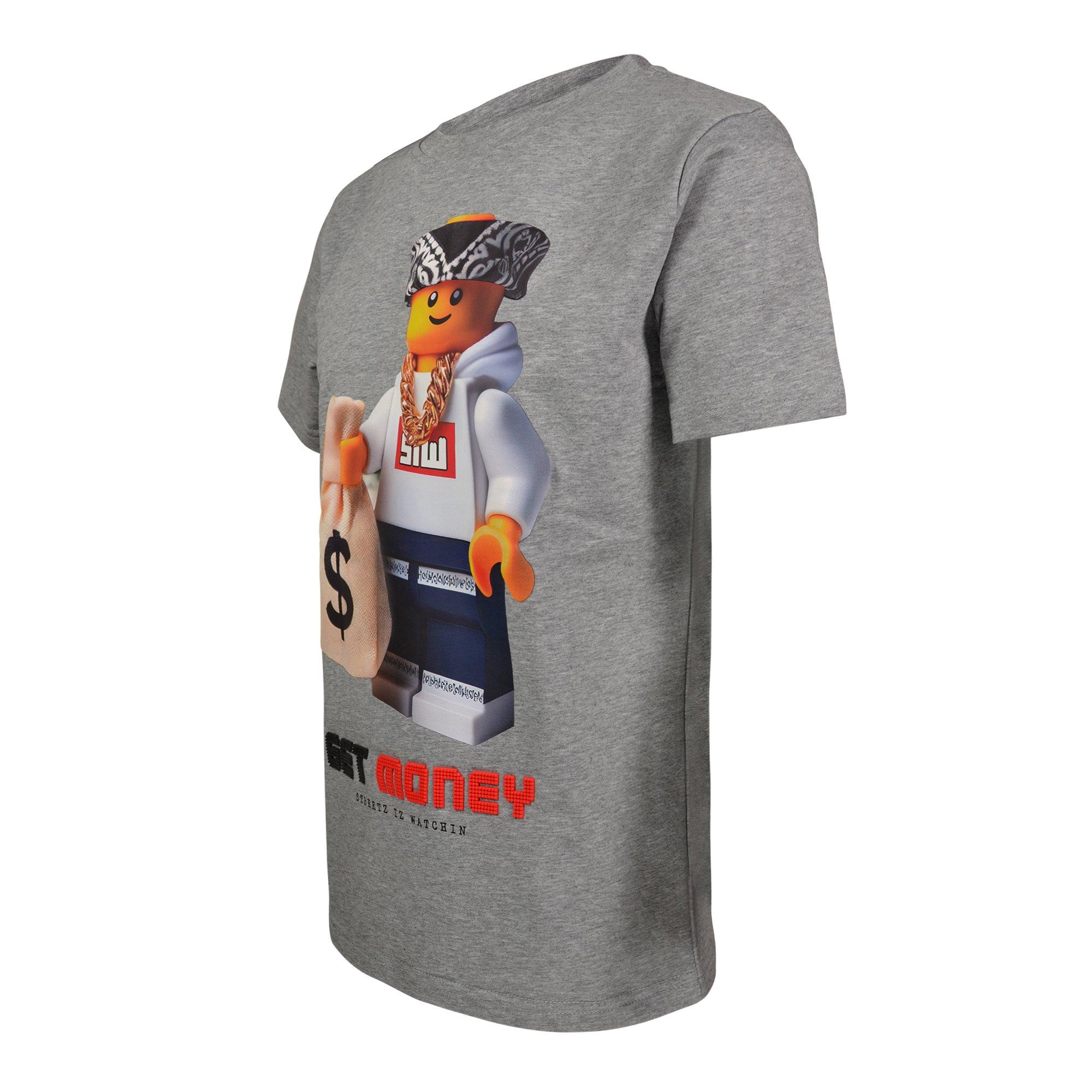 Streetz Iz Watchin Streetz Lego Big Boys' Grey Tee
