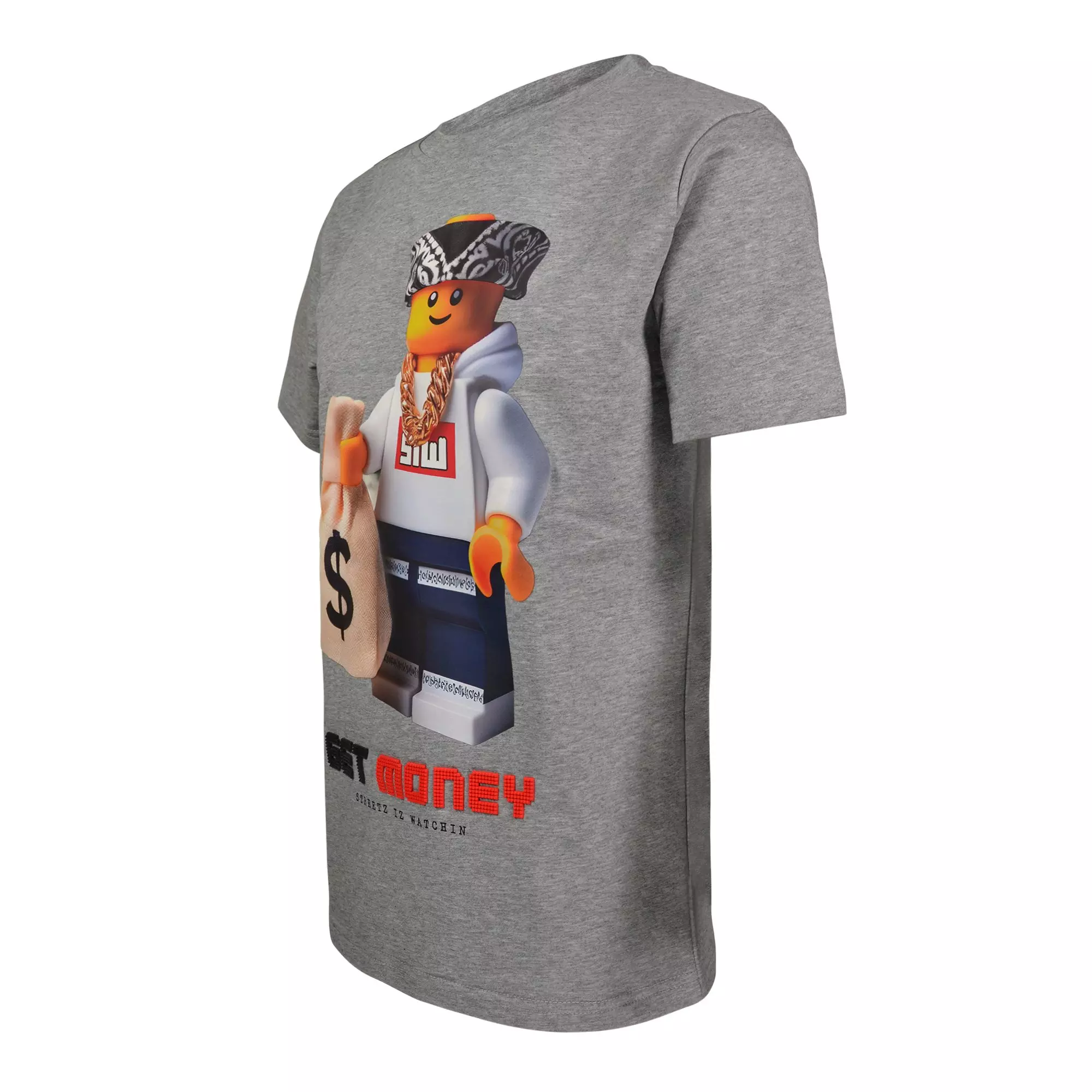 Streetz Iz Watchin Big Boys' Streetz Lego Tee - Grey - GREY