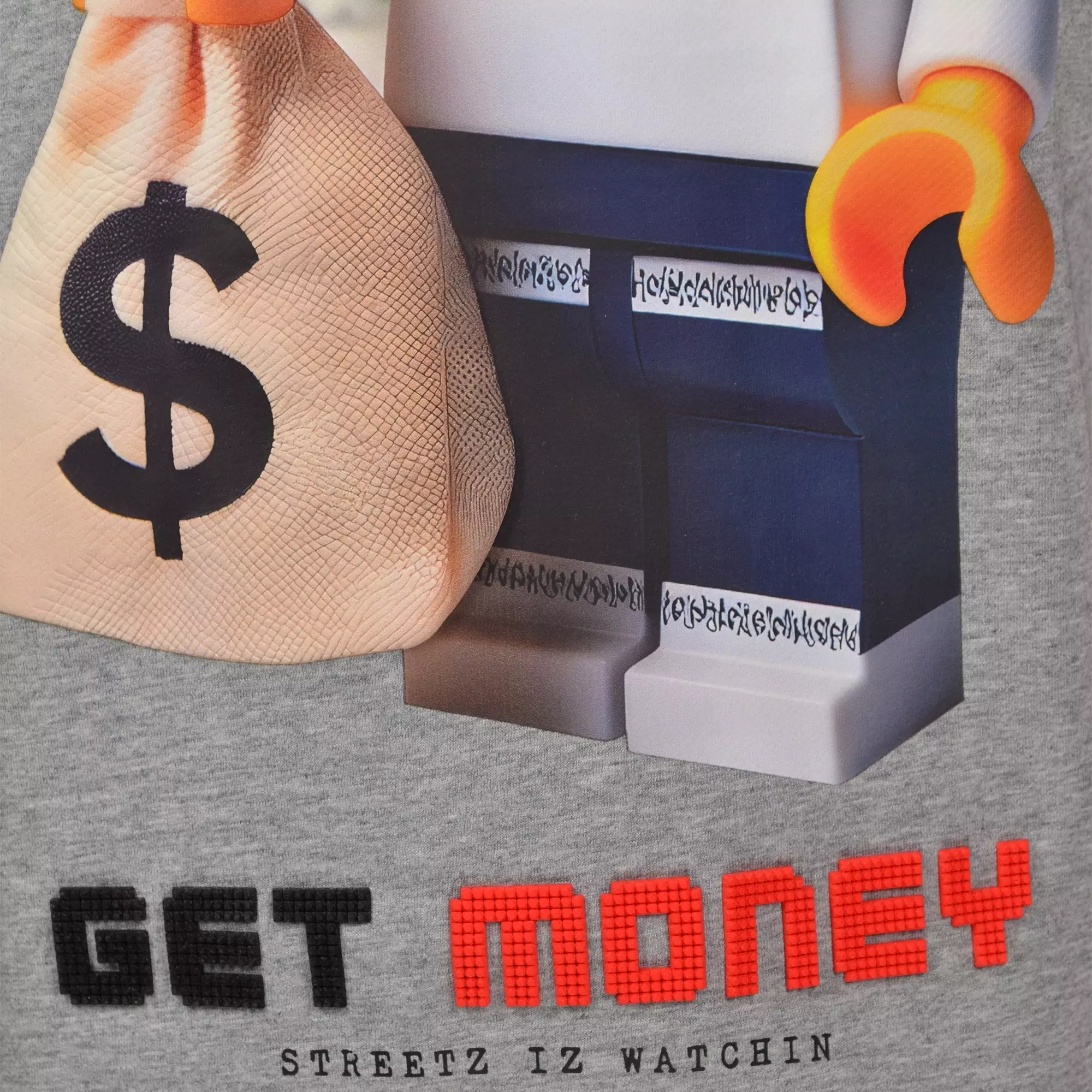 Streetz Iz Watchin Big Boys' Streetz Lego Tee - Grey - GREY