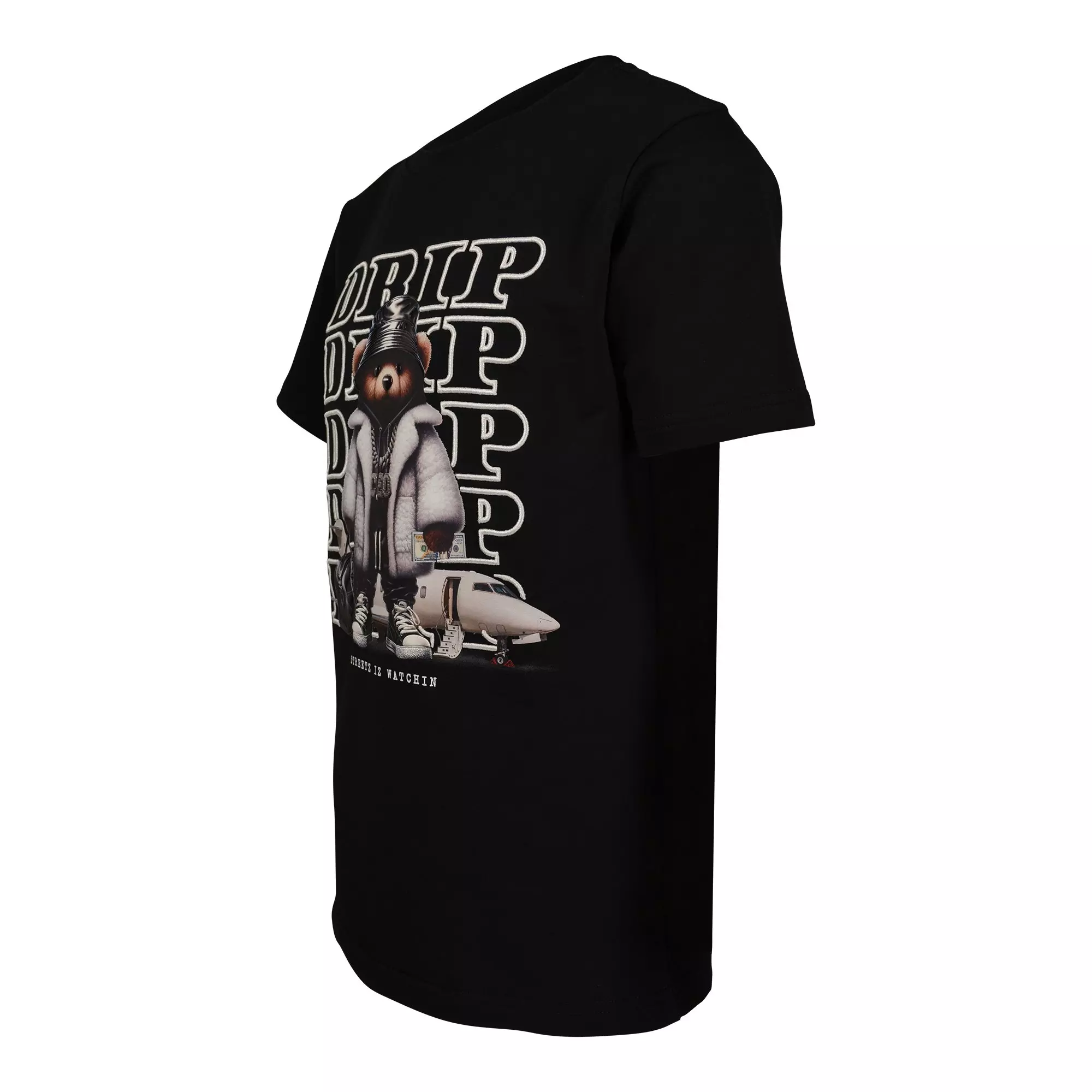 Streetz Iz Watchin Big Boys' Drip Bear Tee - BLACK