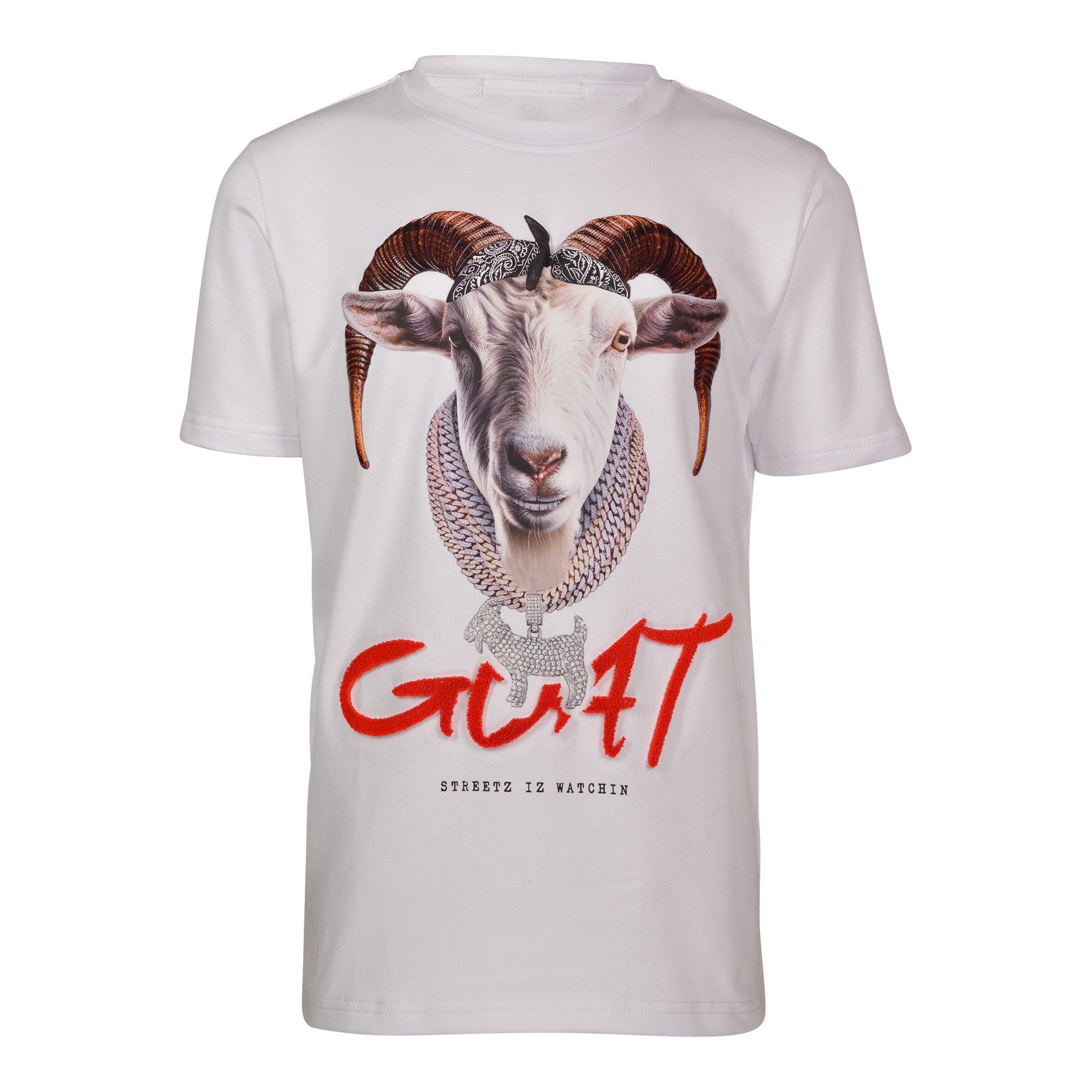 Streetz Iz Watchin Big Boys' GOAT Tee - White | Hibbett