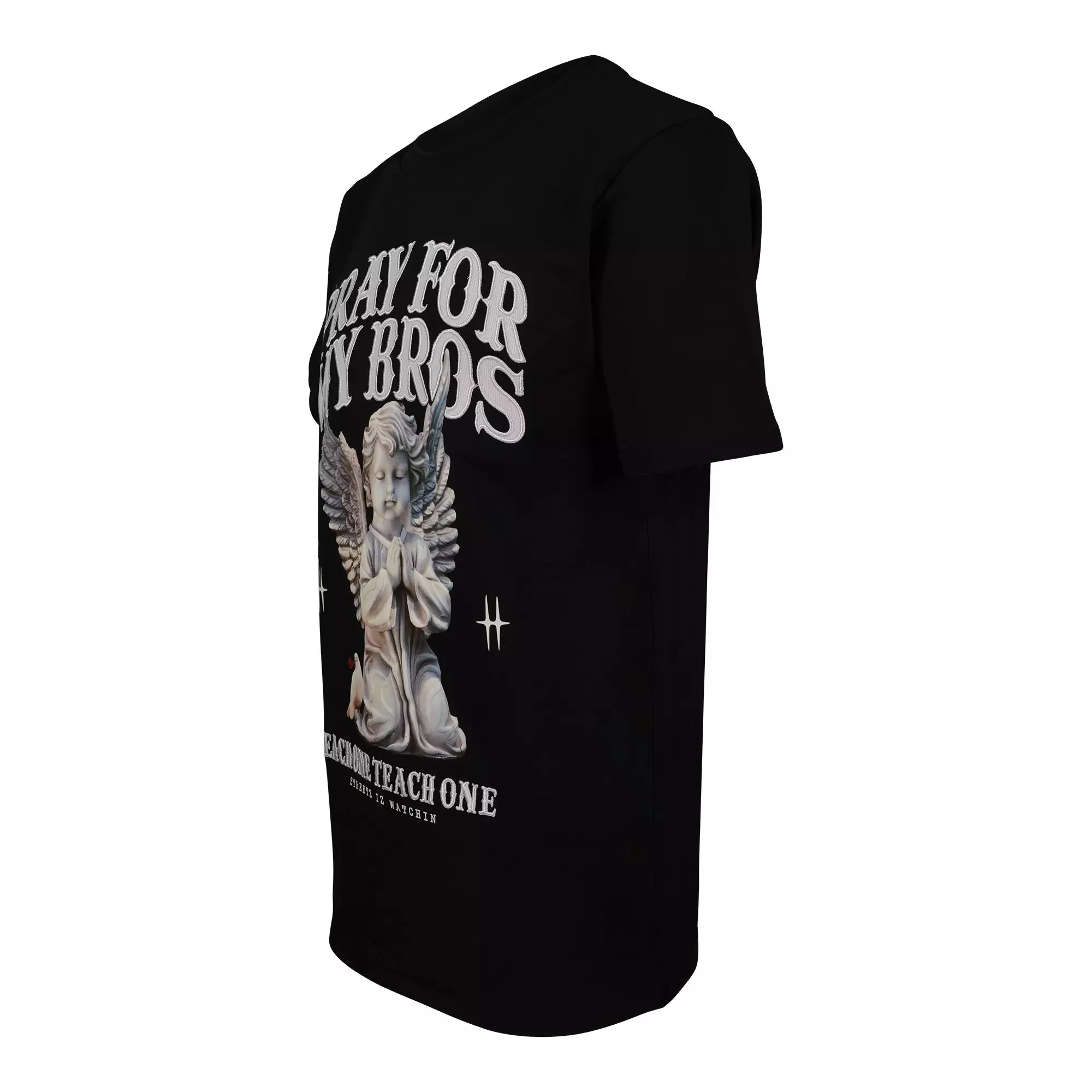 Streetz Iz Watchin Big Boys' Pray For My Bros Tee - BLACK