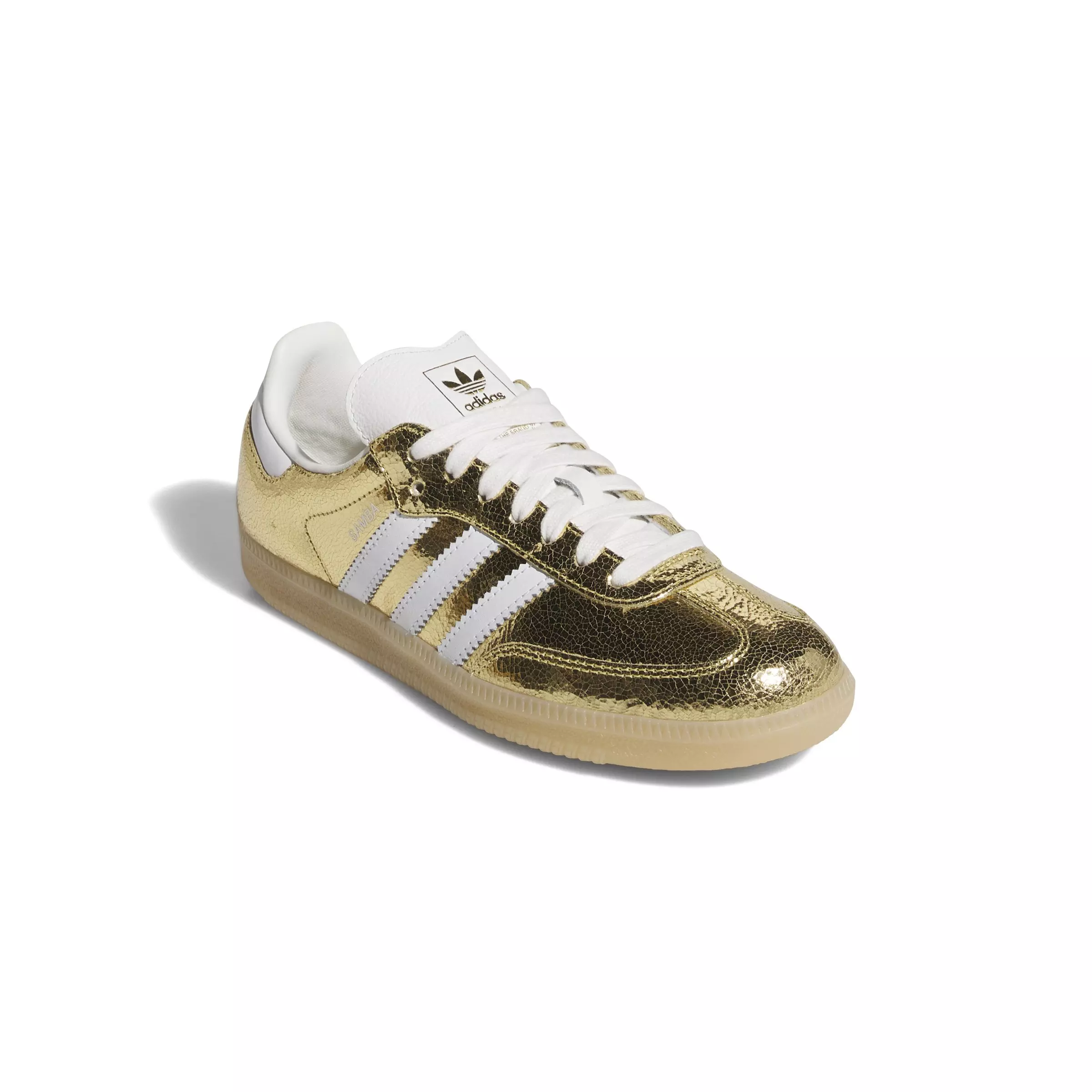 adidas Originals Samba OG "Gold Metallic/Core White" Women's Shoe - METALLIC GOLD/WHITE