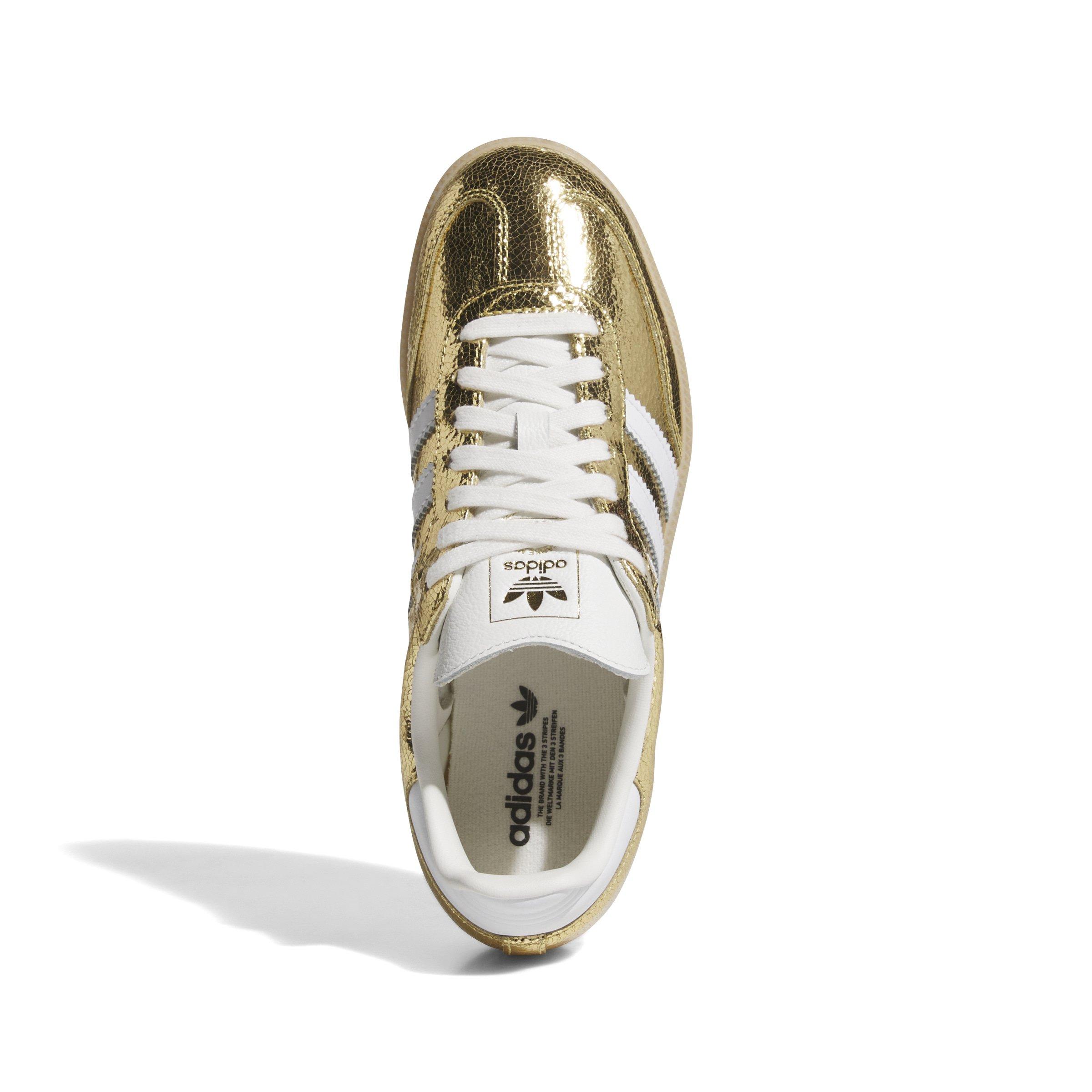 adidas Originals Samba OG "Gold Metallic/Core White" Women's Shoe - METALLIC GOLD/WHITE Thumbnail View 6