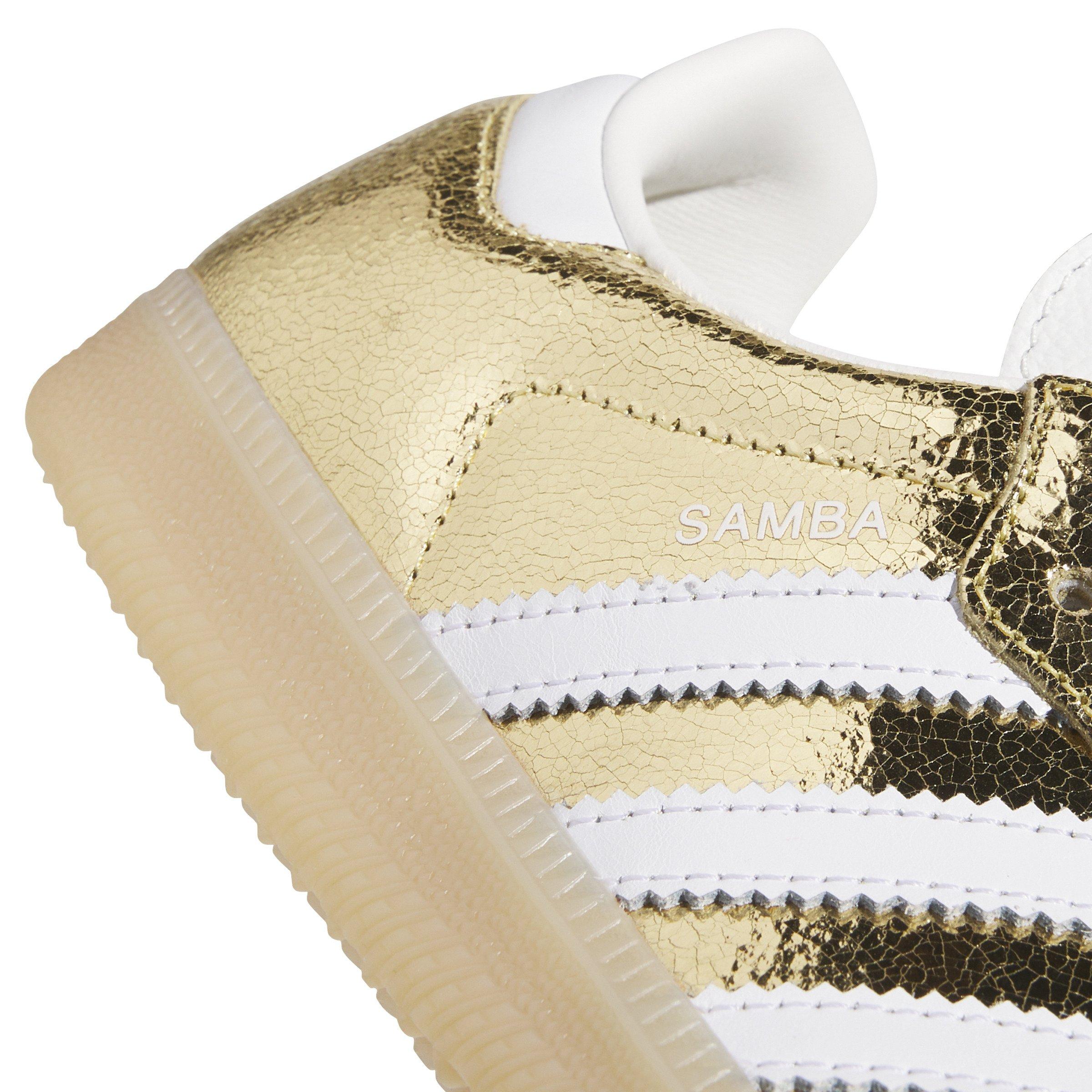 adidas Originals Samba OG "Gold Metallic/Core White" Women's Shoe - METALLIC GOLD/WHITE Thumbnail View 8