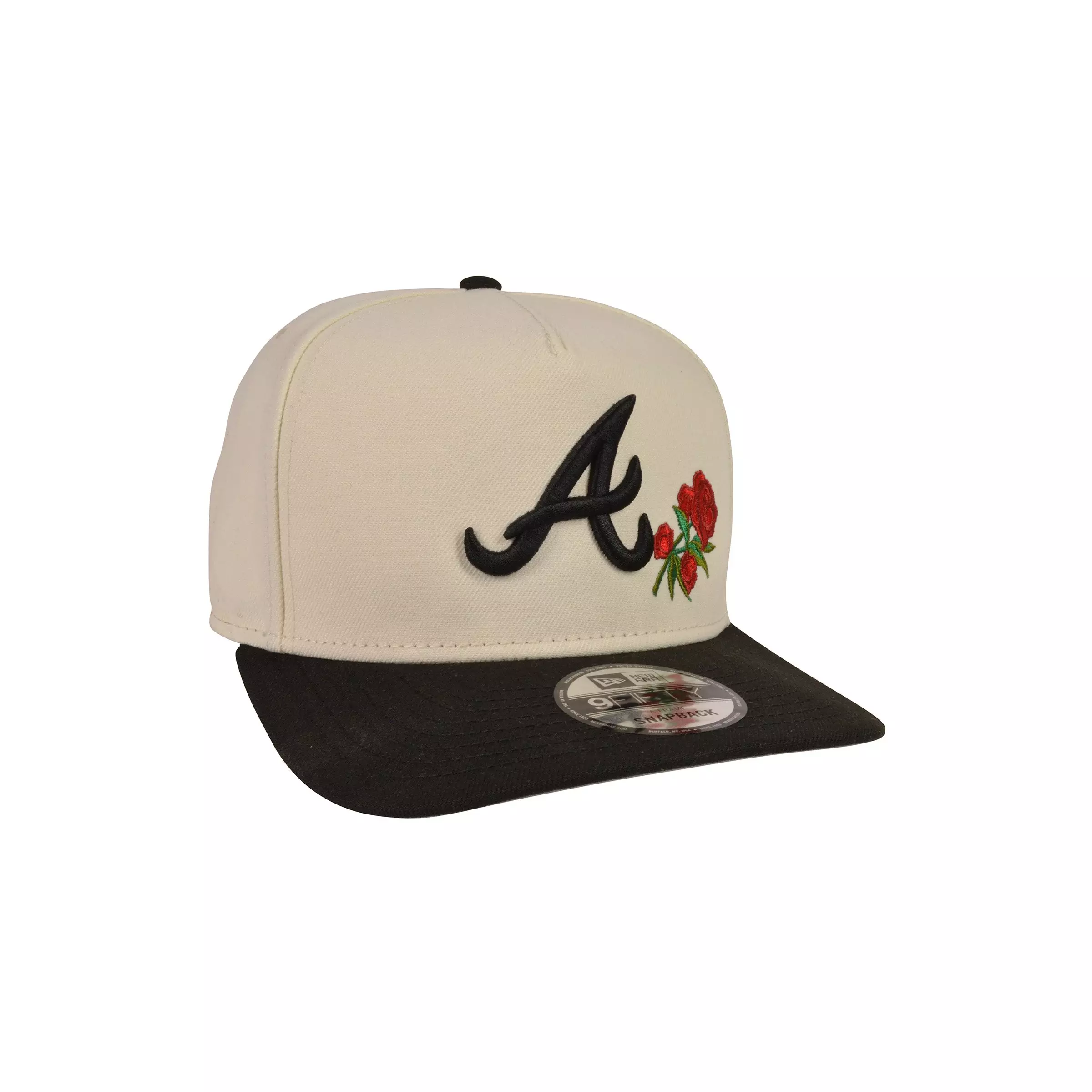 New Era Atlanta Braves 9FIFTY Roses Snapback Hat-Cream - CREAM