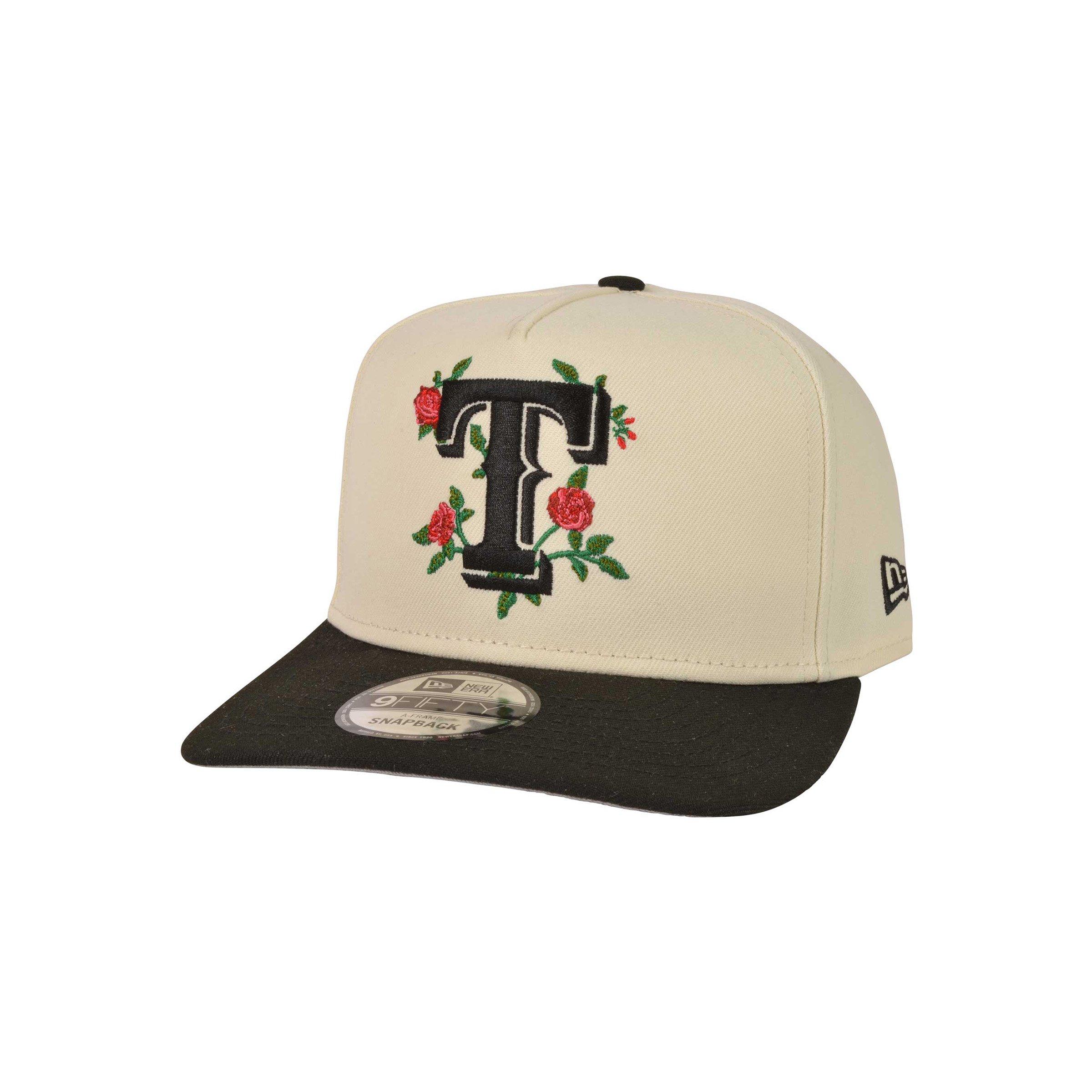 New Era Texas Rangers 9FIFTY Roses Snapback Hat-Cream display picture 2