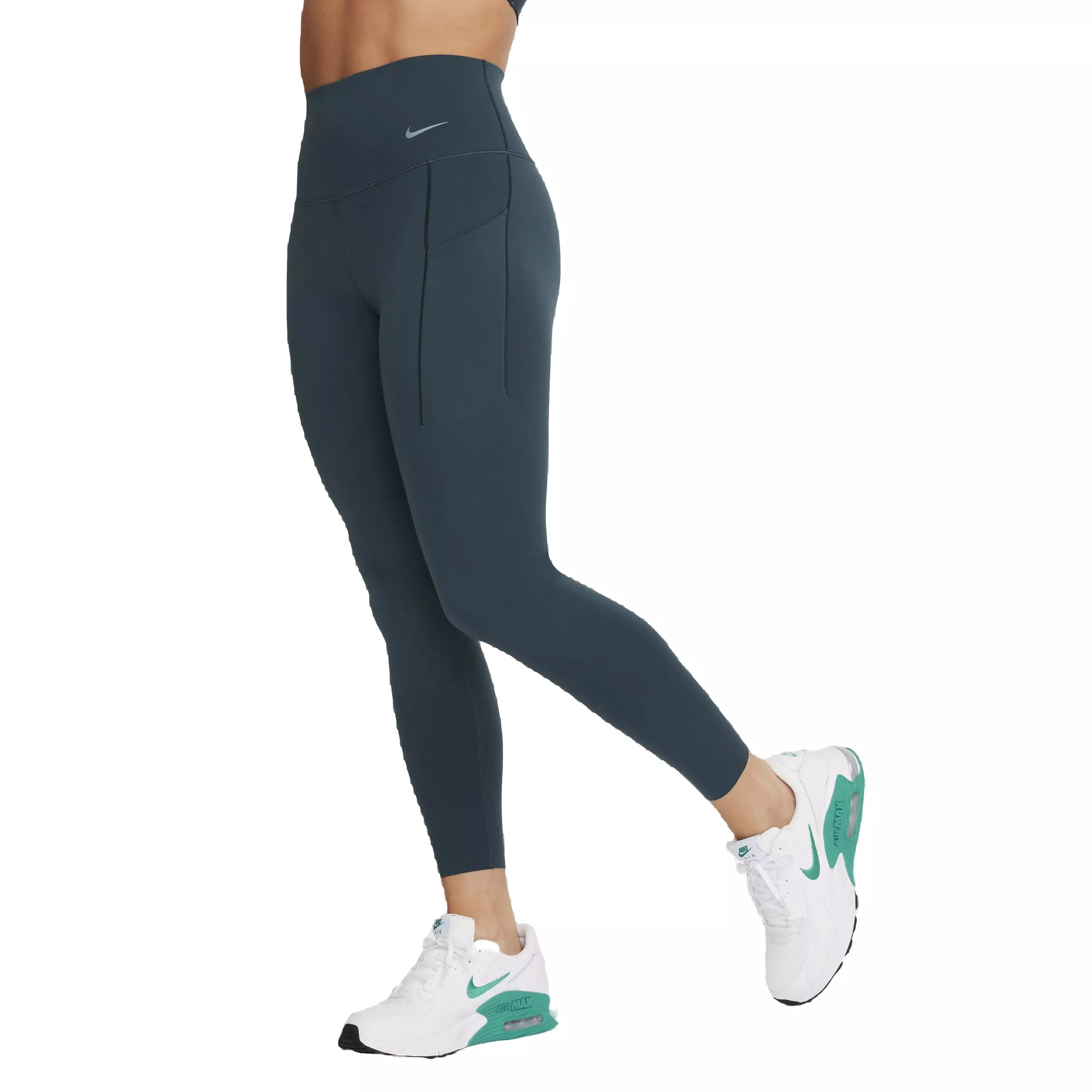 Nike Women's Dri-FIT Universa High-Rise Medium Support 7/8 Leggings with Pockets - GREEN