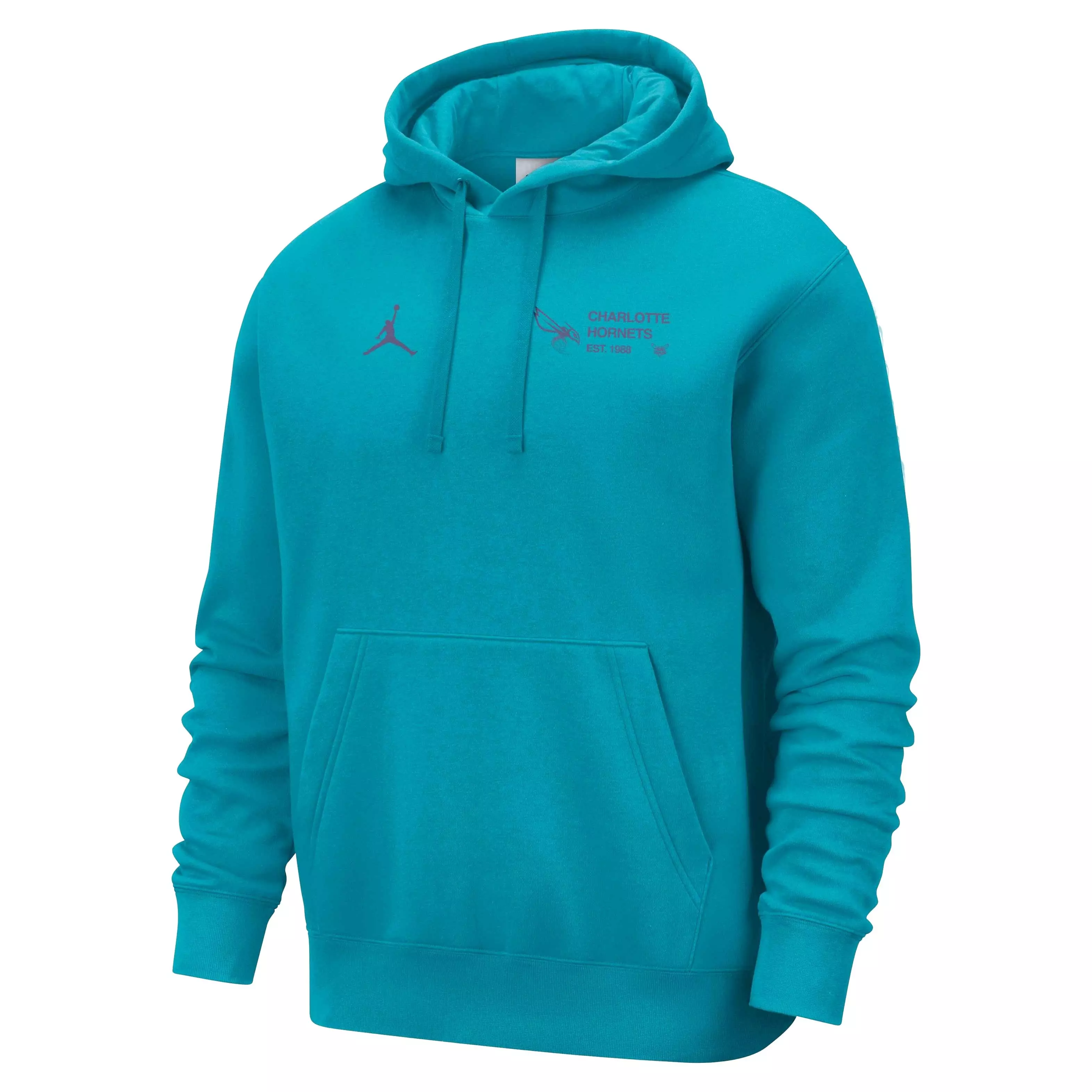 Nike Men's NBA Charlotte Hornets Club Courtside Pullover Hoodie -Teal - TEAL