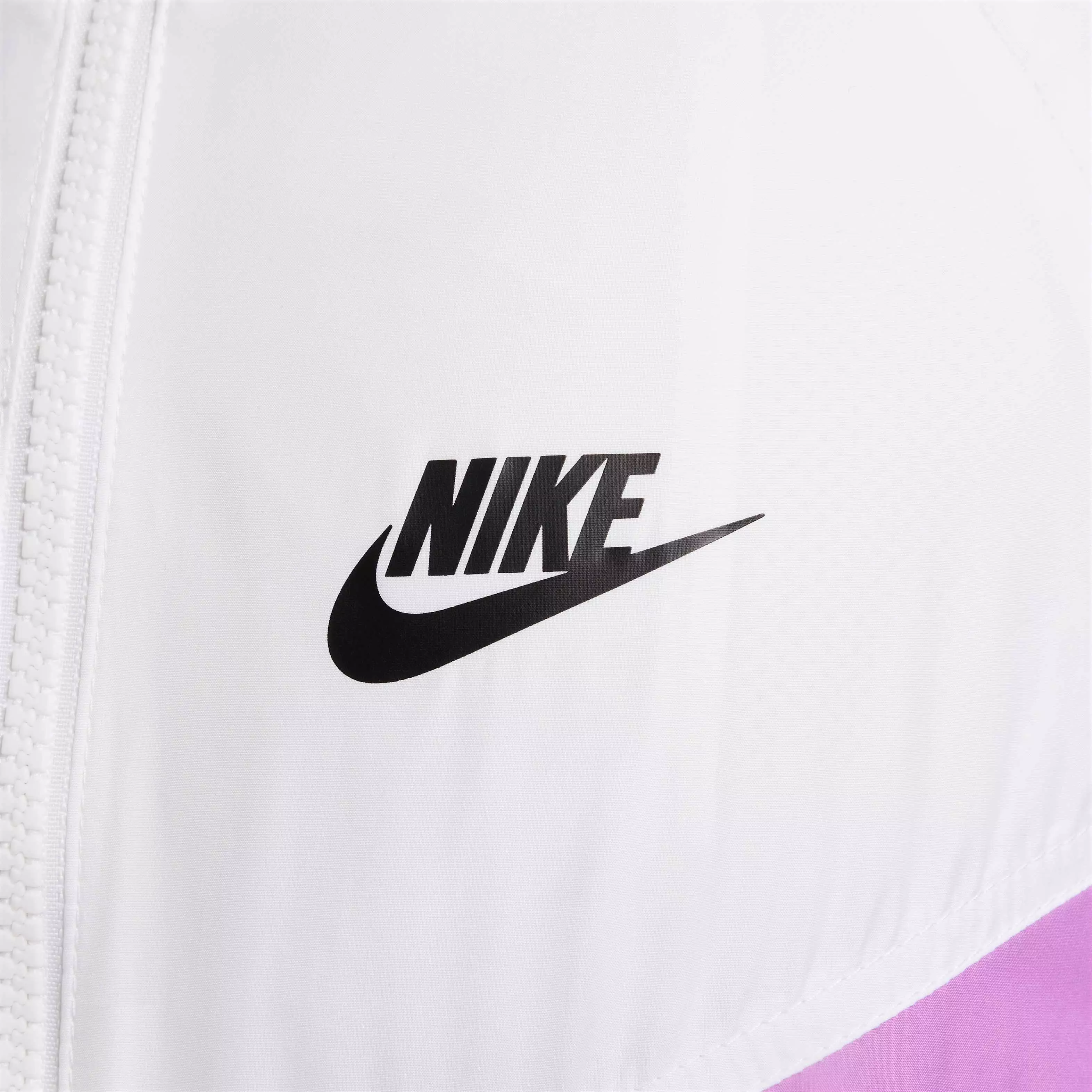 Nike Big Kids' Sportswear Windrunner Hooded Repel Jacket - WHITE/FUCHSIA