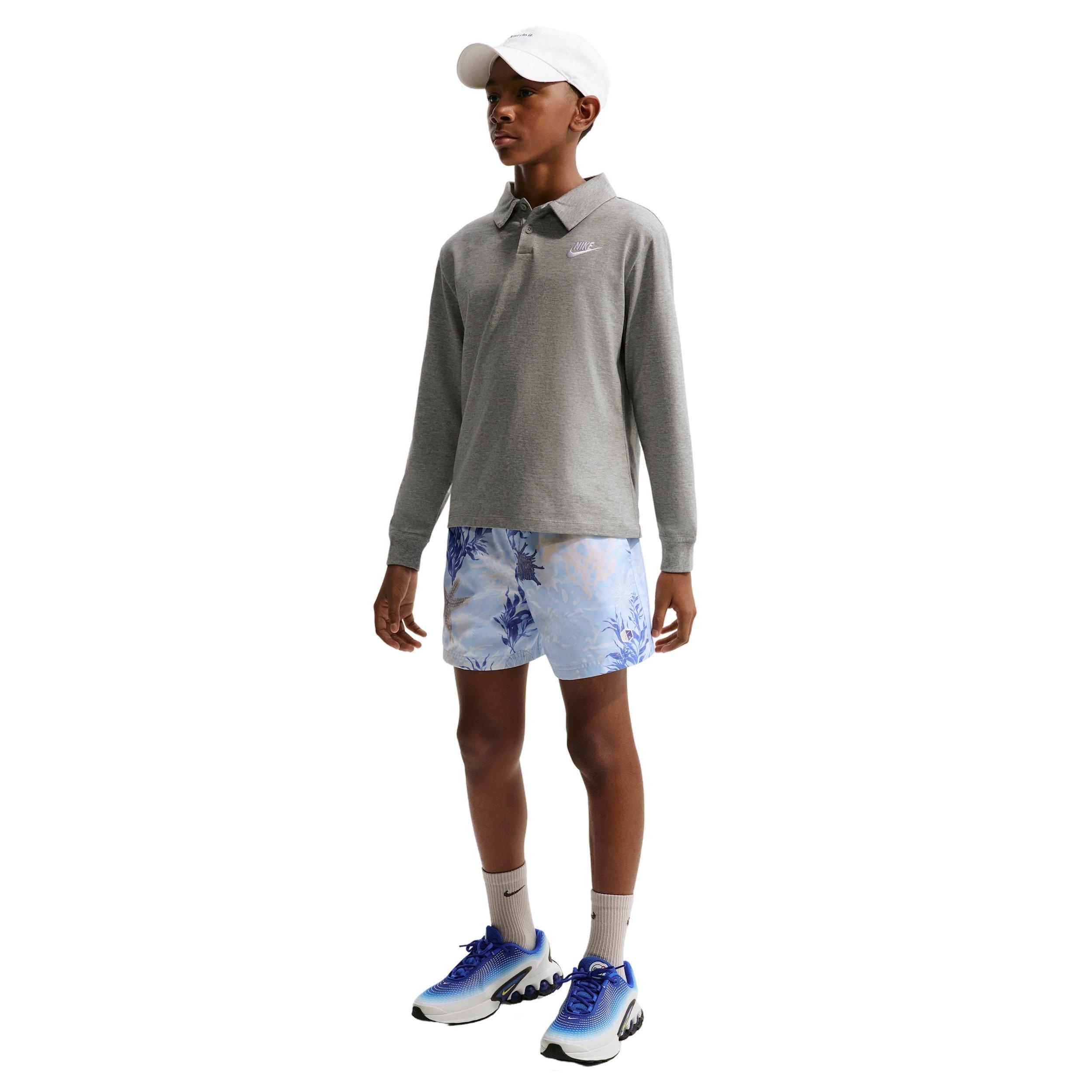 Nike Big Kids' Sportswear Club 4.5" Woven Shorts -Blue - BLUE Thumbnail View 4