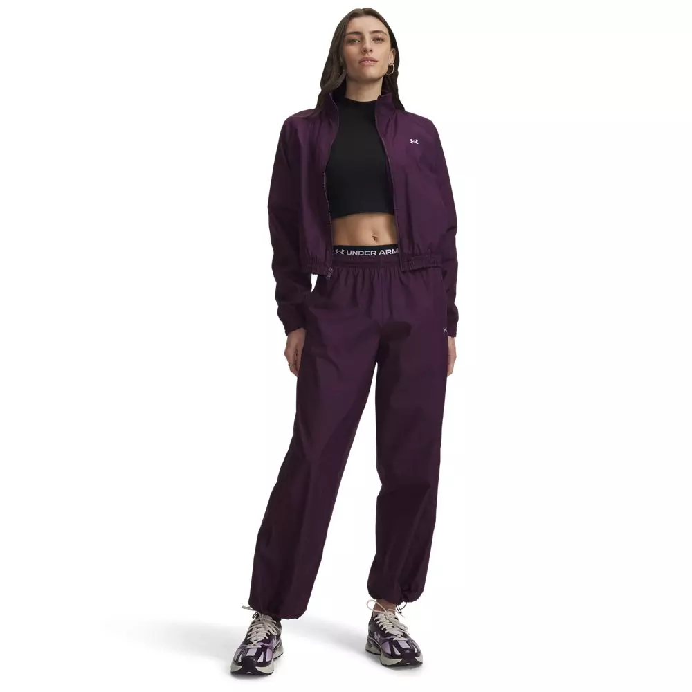 Under Armour Women's Icon Woven Pants - Purple/White - PURPLE/WHITE