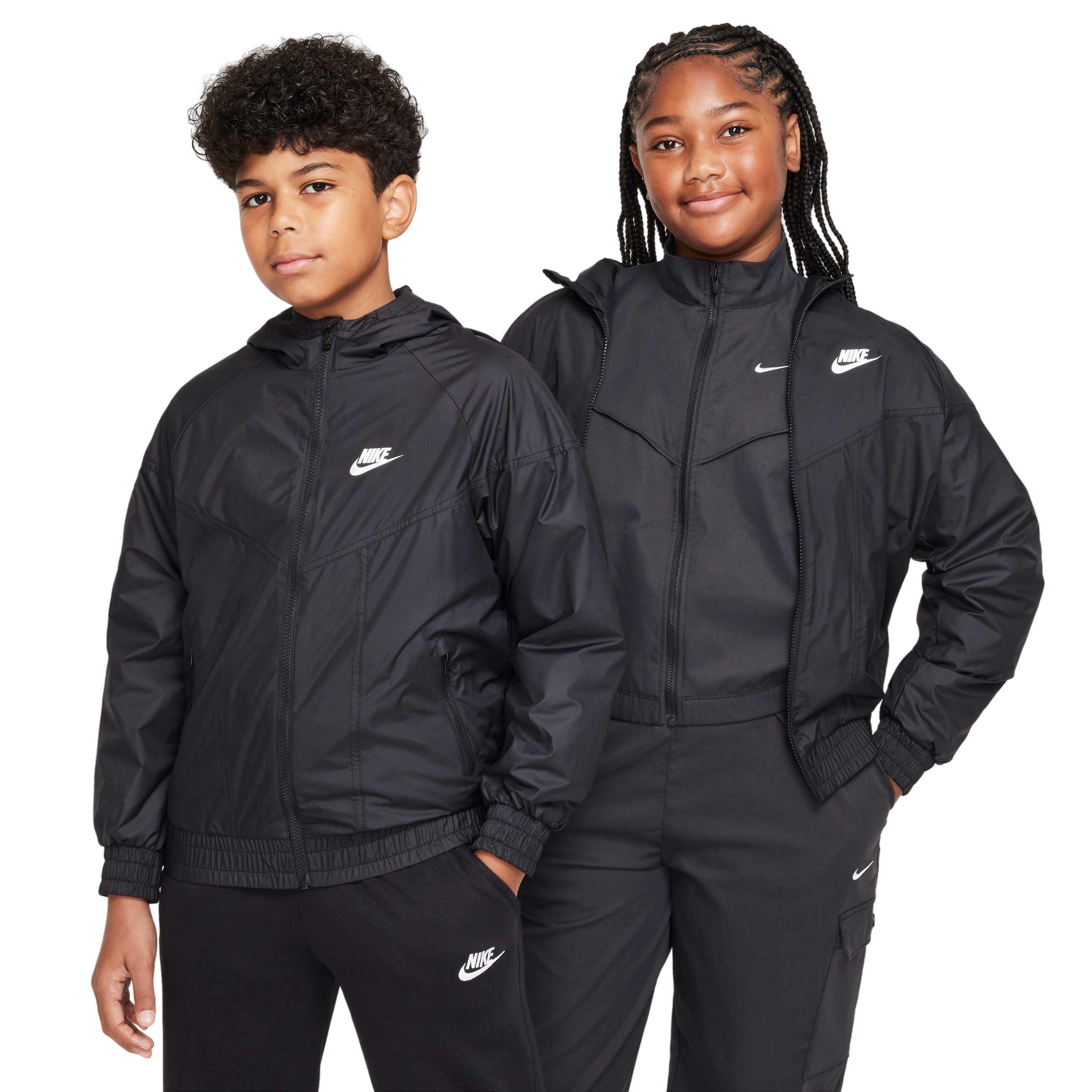 Nike Big Kids' Sportswear Repel Windrunner Hooded Jacket -Black - BLACK