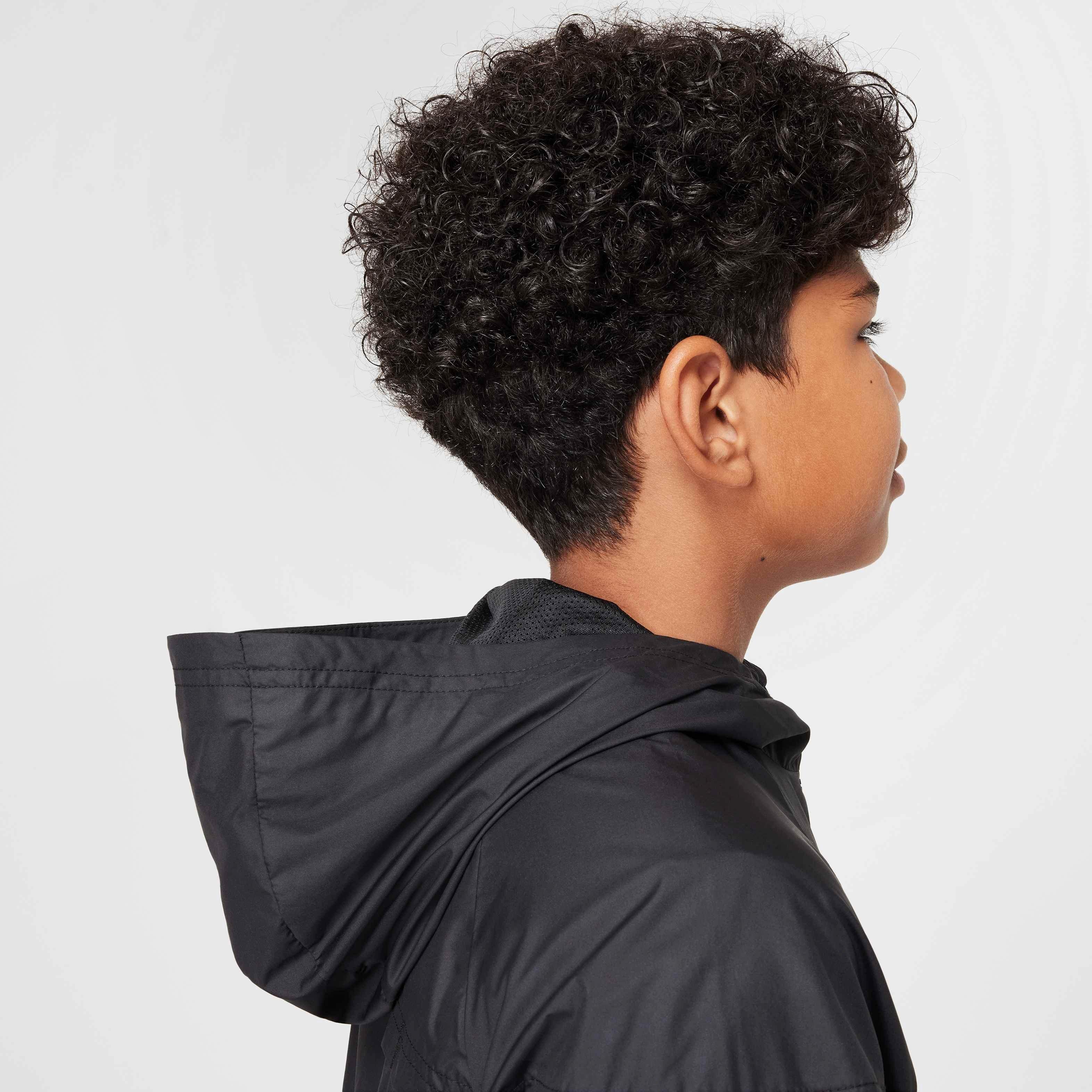 Nike Sportswear Repel Windrunner Big Kids' Black Hooded Jacket