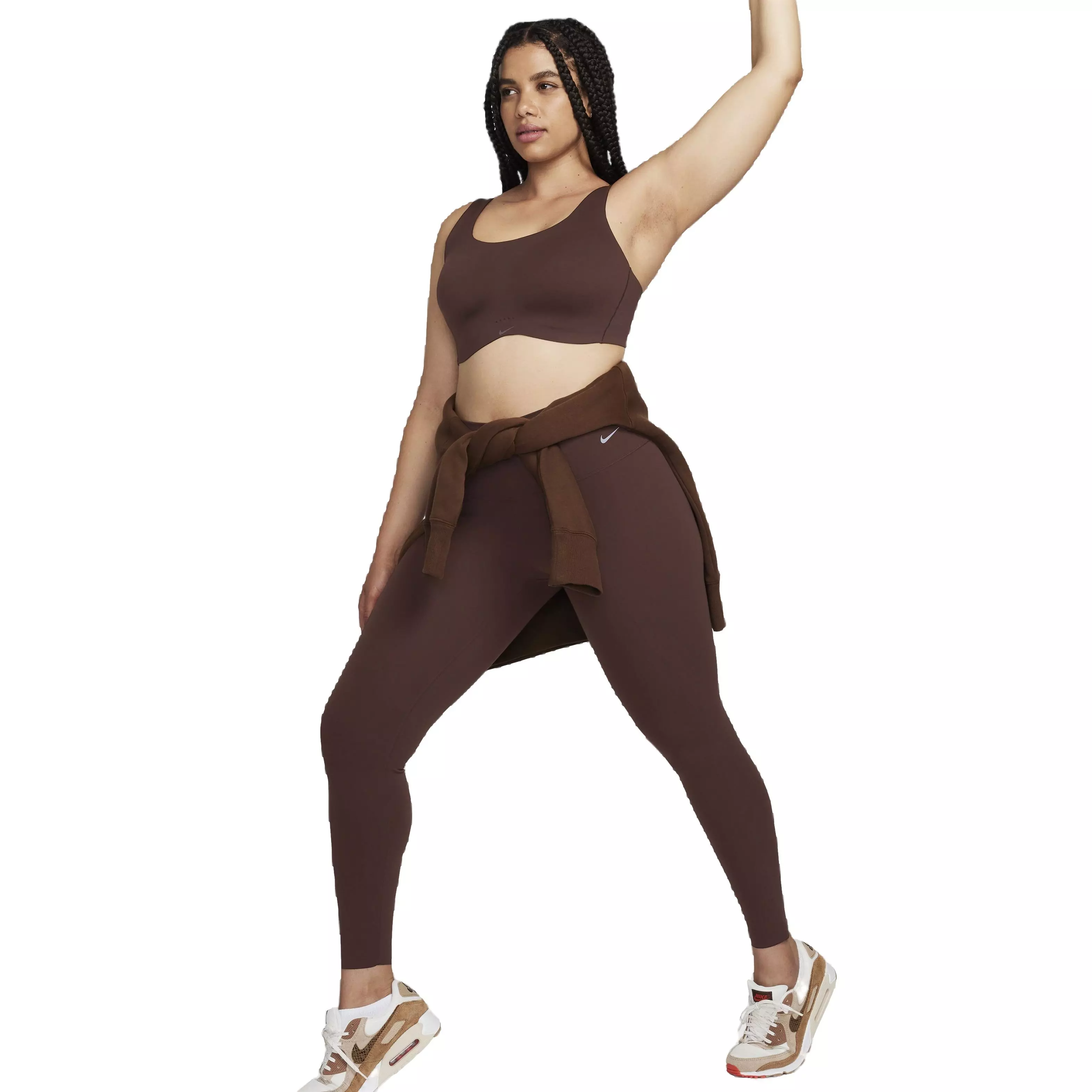 Nike Women's Dri-FIT Zenvy High-Rise Gentle Support Leggings - BROWN