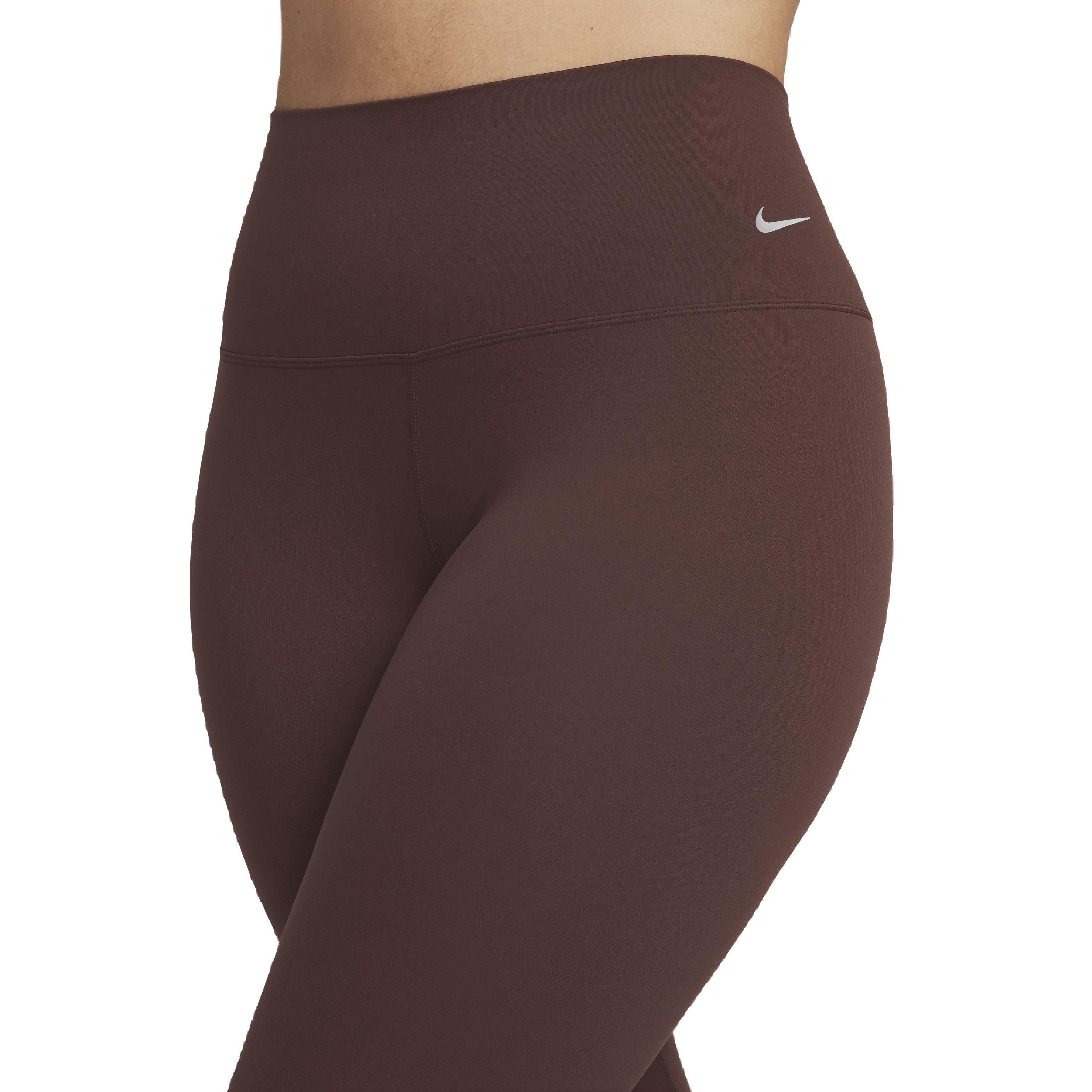 Nike Women's Dri-FIT Zenvy High-Rise Gentle Support Leggings - BROWN Thumbnail View 3