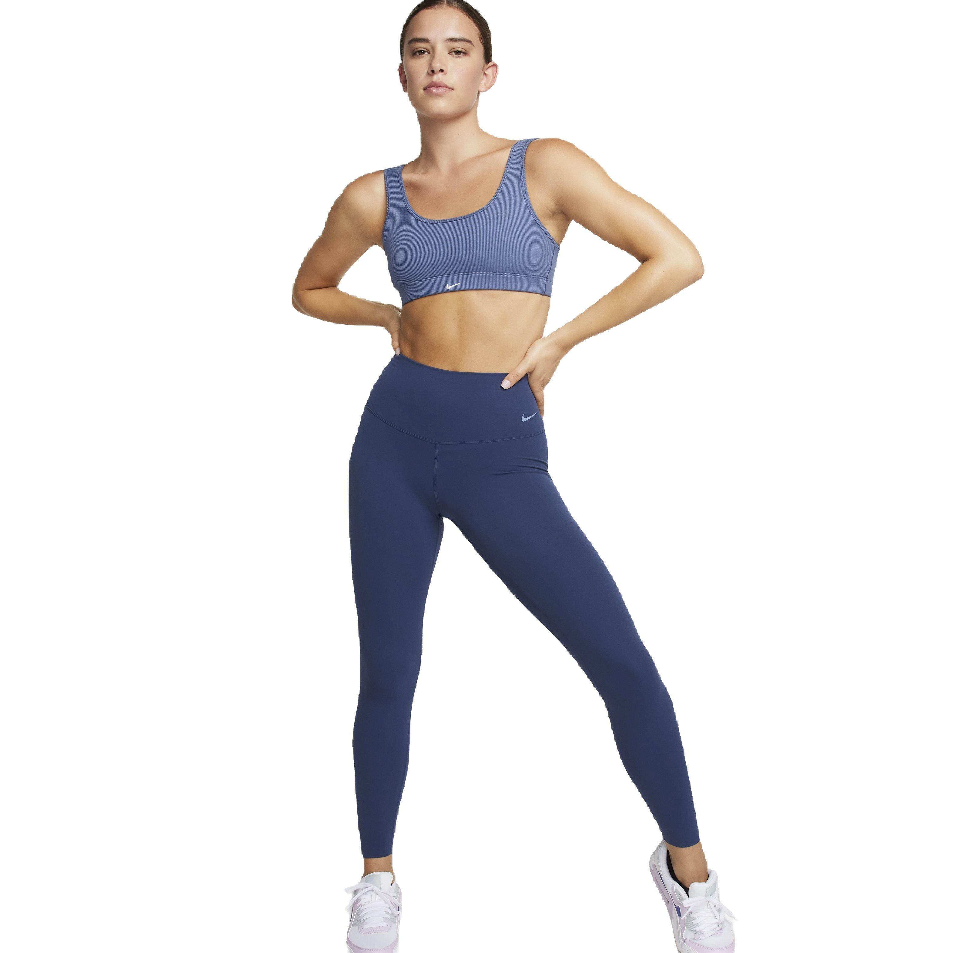 Nike Women's Dri-FIT Zenvy High-Rise Gentle Support Leggings - BLUE Thumbnail View 7
