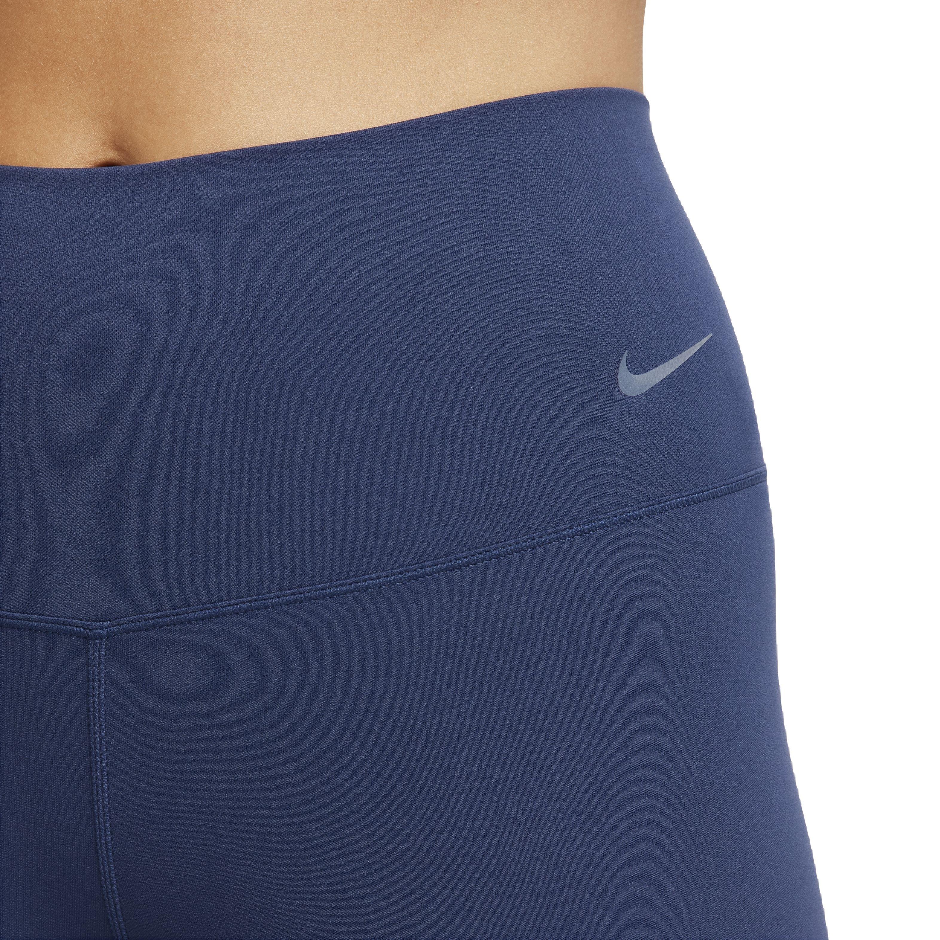 Nike Women's Dri-FIT Zenvy High-Rise Gentle Support Leggings - BLUE Thumbnail View 4