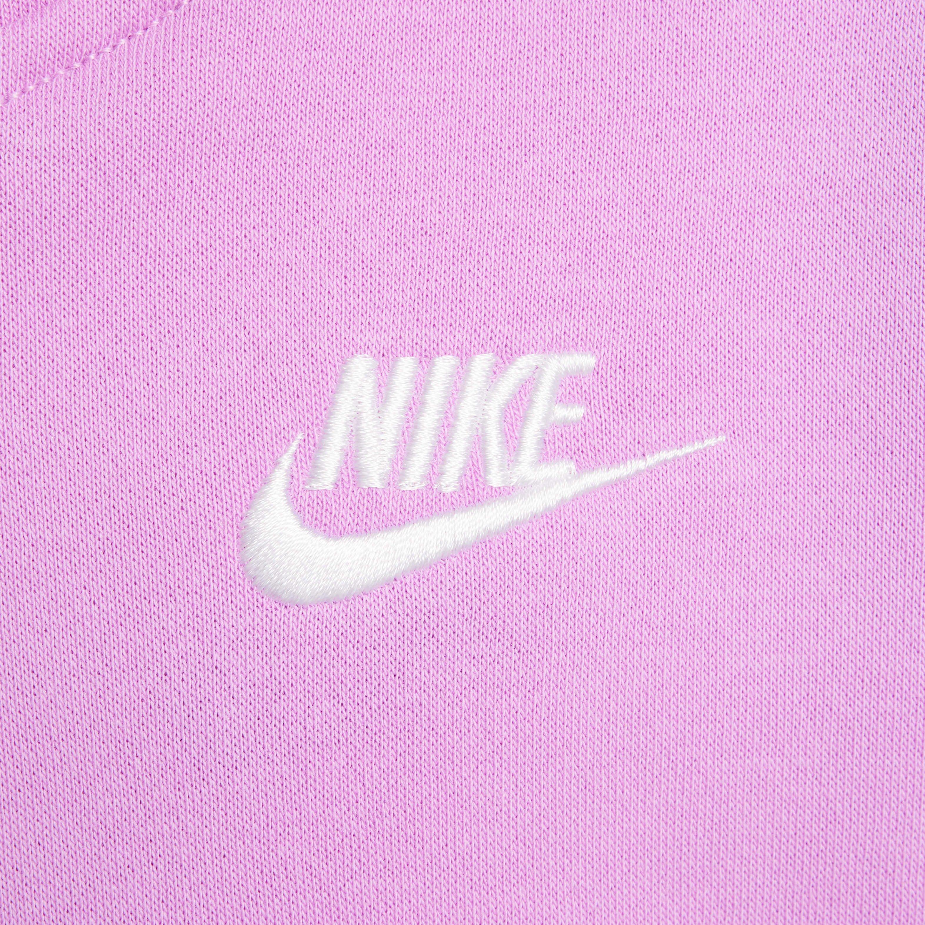 Nike Big Girl' Sportswear Club Fleece Oversized Pullover Hoodie - FUCHSIA Thumbnail View 4