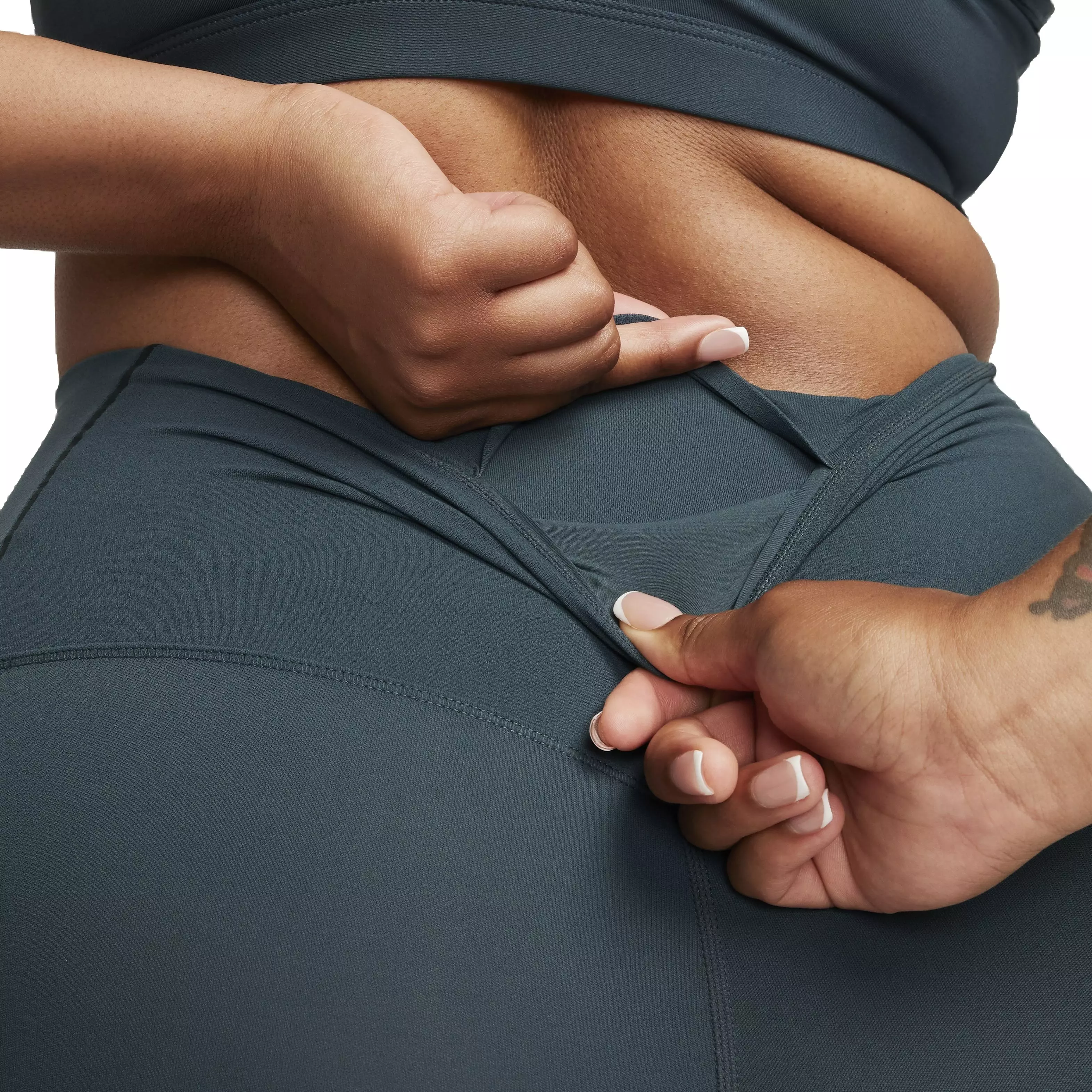 Nike Women's Dri-FIT Zenvy Gentle Support High-Rise 7/8 Leggings - GREEN