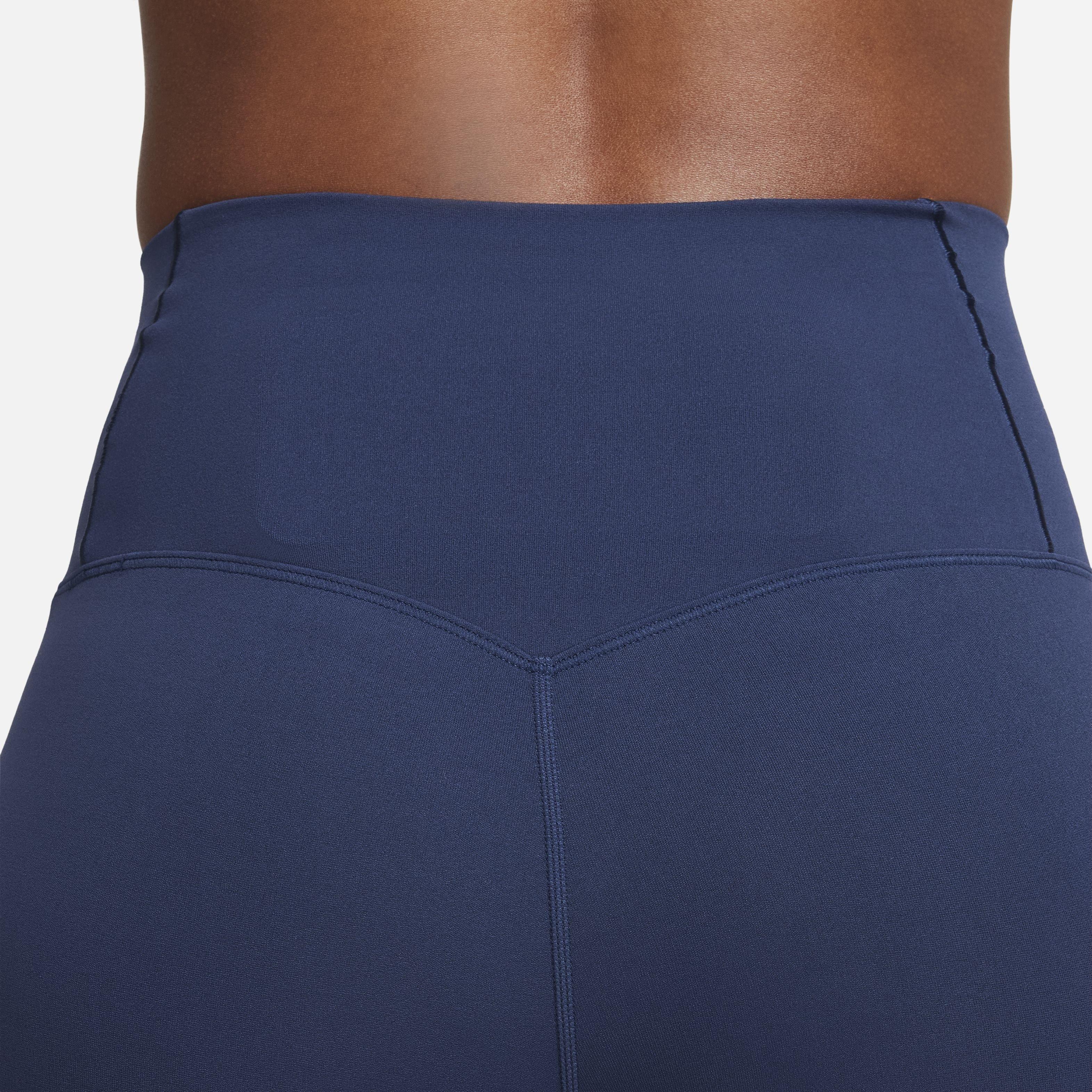 Nike Women's Dri-FIT Zenvy Gentle Support High-Rise 7/8 Leggings - NAVY Thumbnail View 7