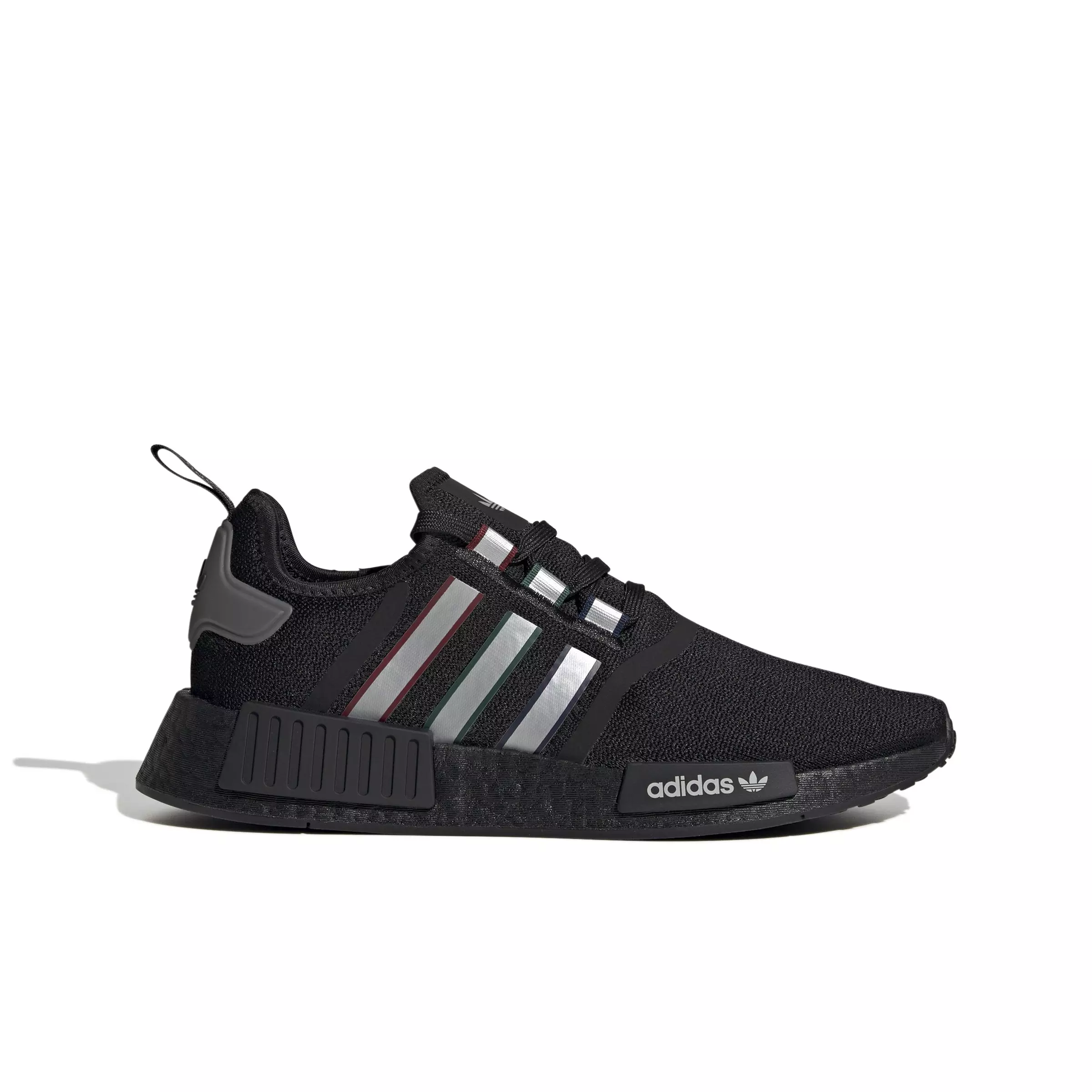 adidas Originals NMD_R1 "Core Black/Silver Metallic/C Burgundy" Men's Shoe - BLACK/SILVER/BURGUNDY