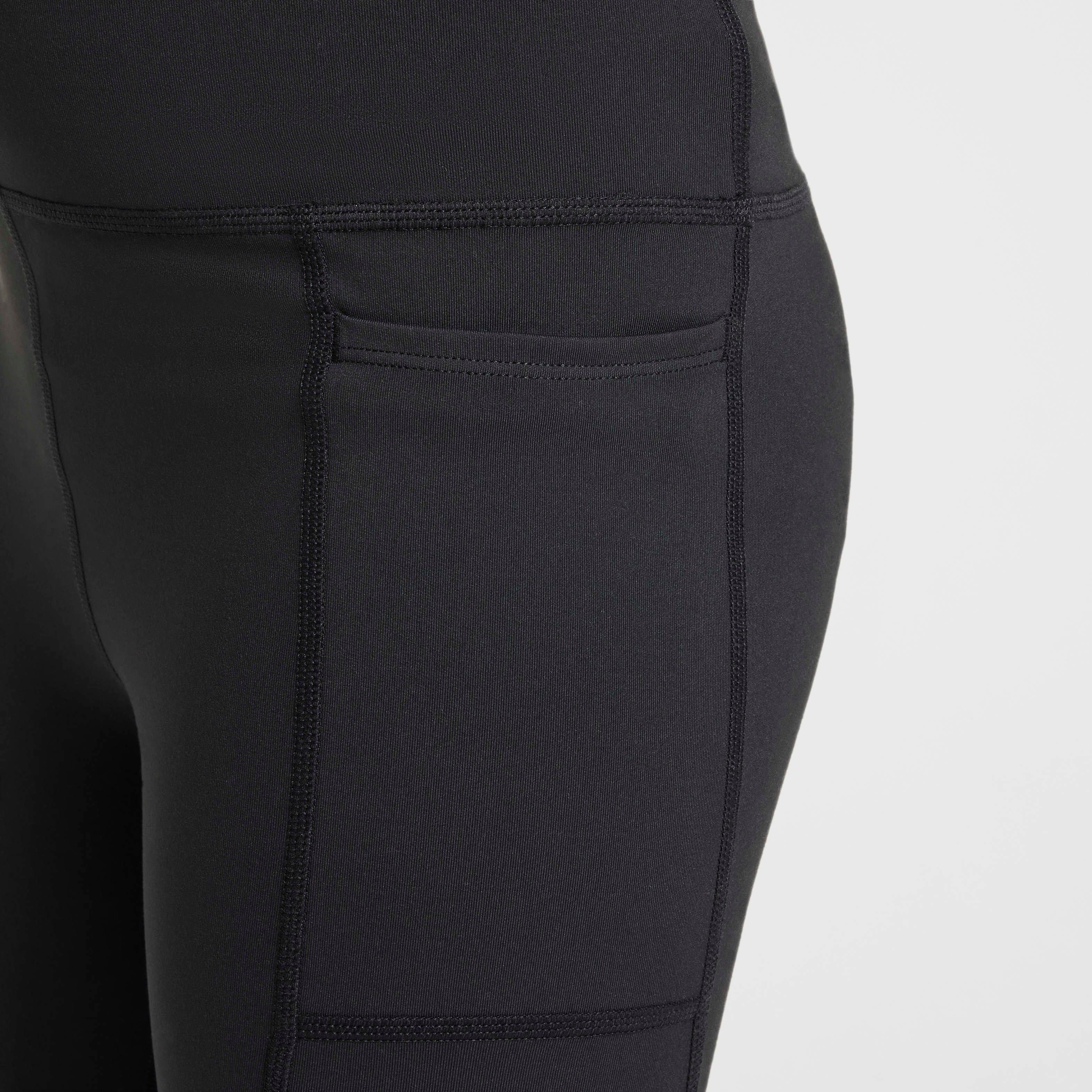 Nike One Dri-FIT High-Waisted​ Big Girls' Black Leggings with Pockets