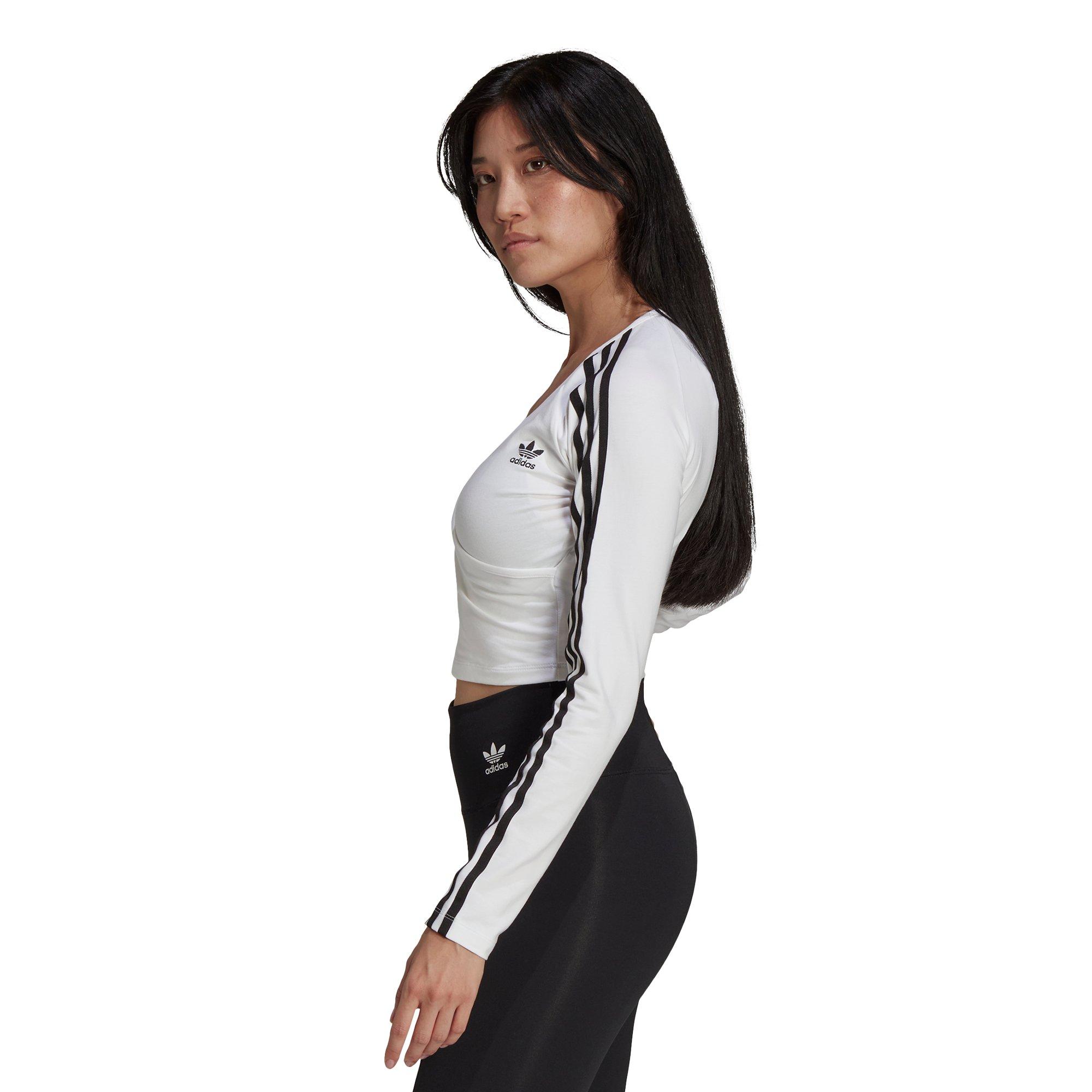 Long - Sleeve Cropped Adicolor Classics Originals Tee-White Women\'s Hibbett adidas Gear | City