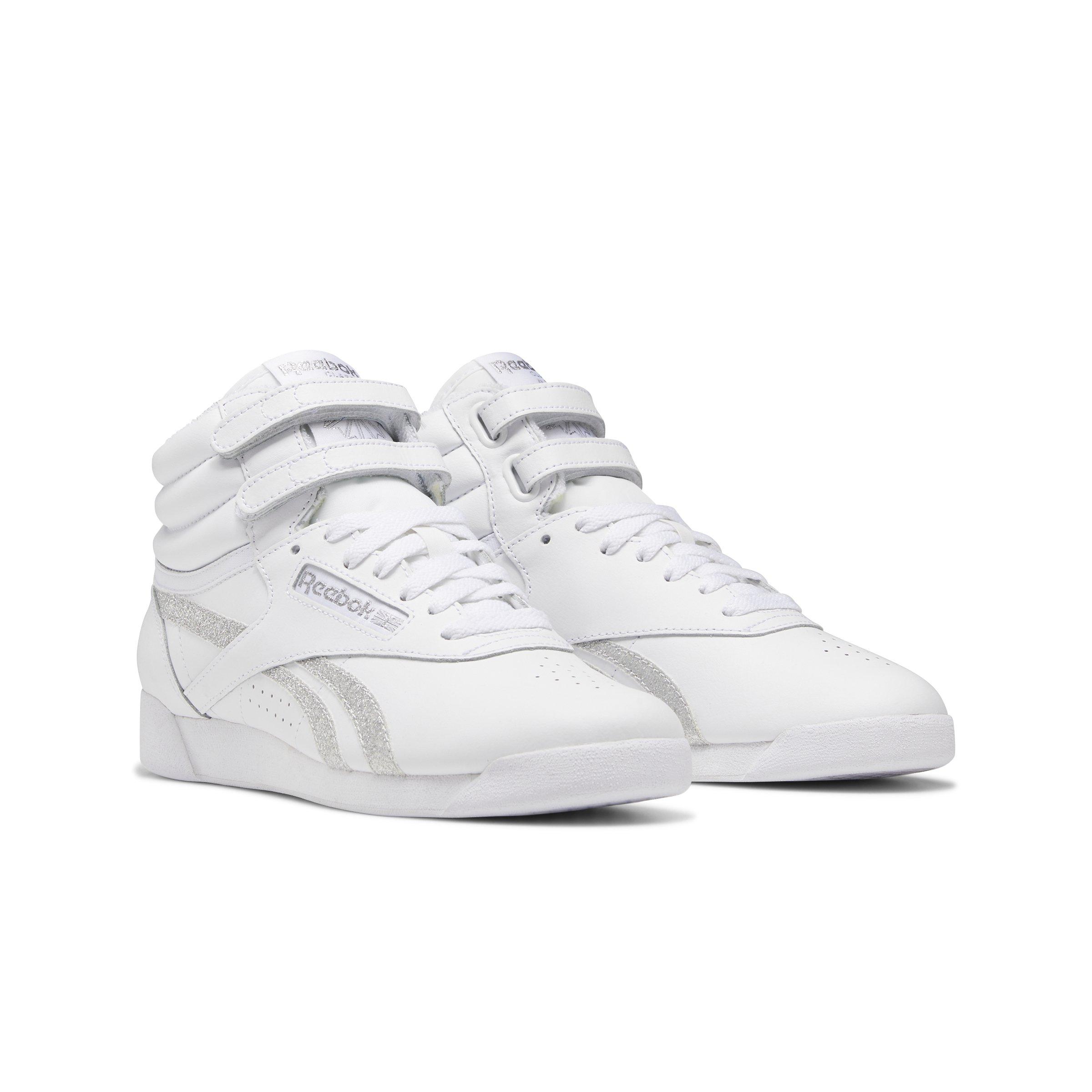Reebok F/S Hi "Ftwr White/Ftwr White/Silver Metallic" Women's Training Shoe - WHITE/WHITE/SILVER Thumbnail View 3