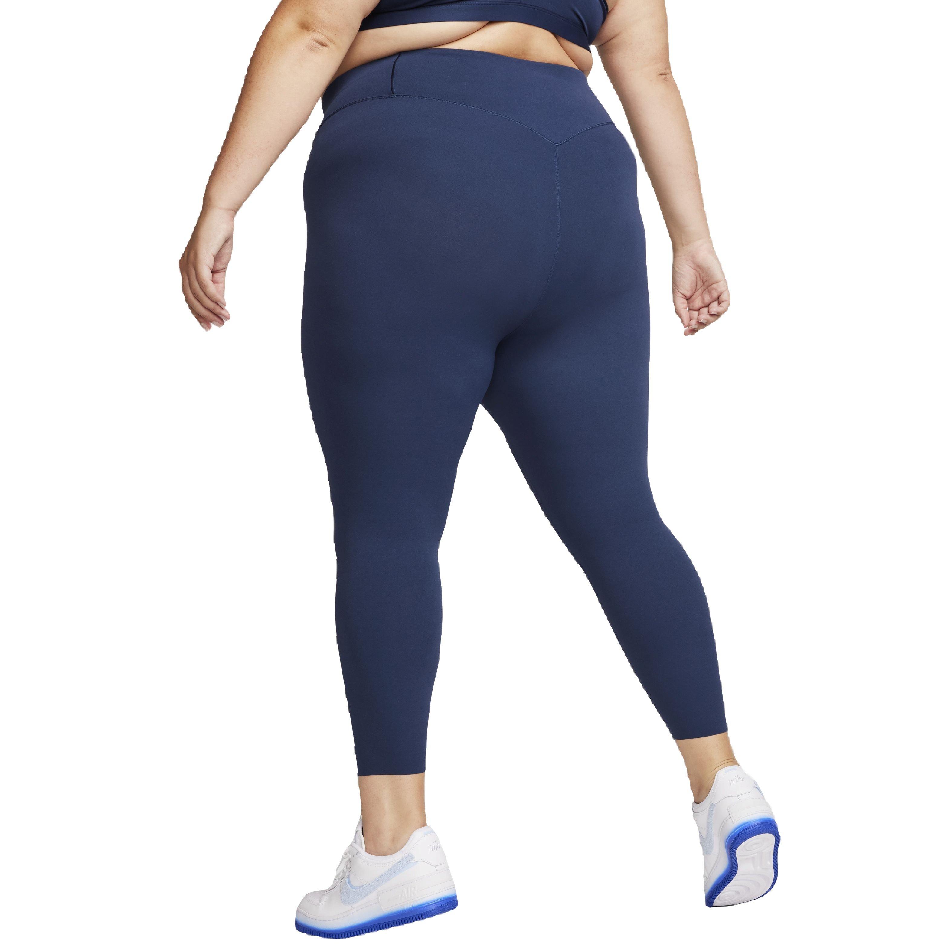 Nike Women's Dri-FIT Zenvy High-Rise Gentle Support 7/8 Leggings - NAVY Thumbnail View 2