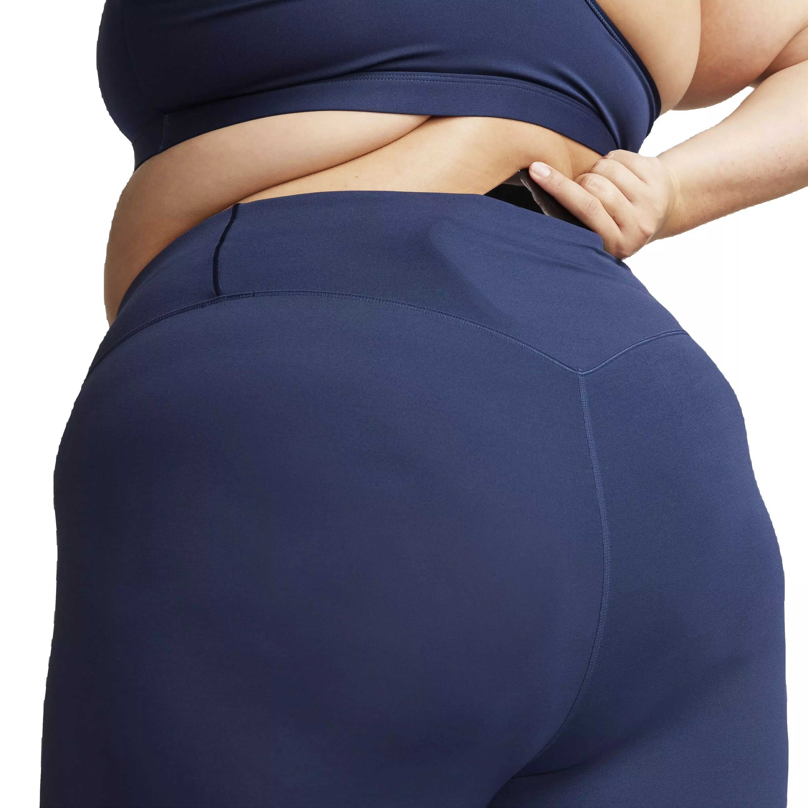 Nike Women's Dri-FIT Zenvy High-Rise Gentle Support 7/8 Leggings - NAVY