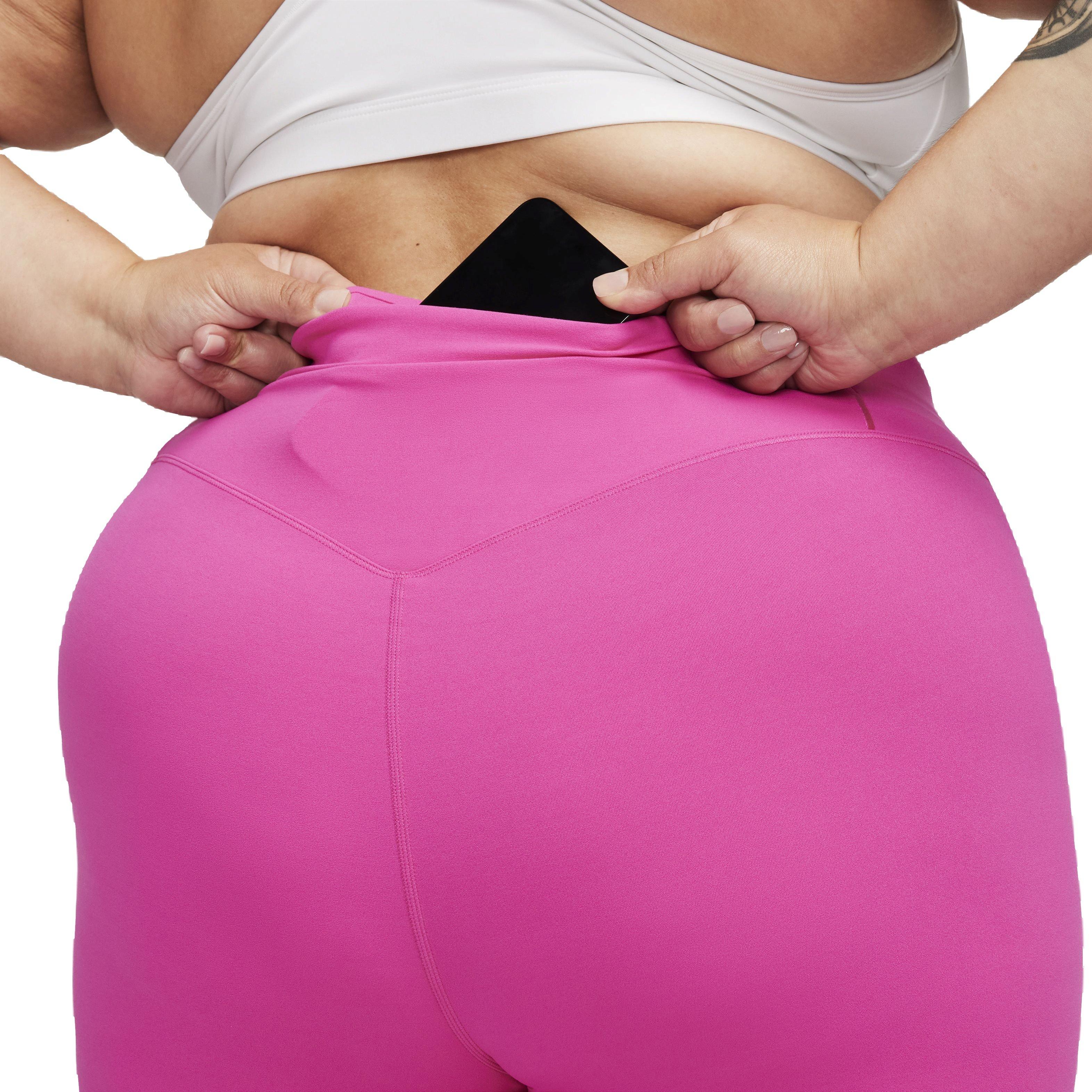 Nike Women's Dri-FIT Zenvy High-Rise Gentle Support 7/8 Leggings - PINK Thumbnail View 6