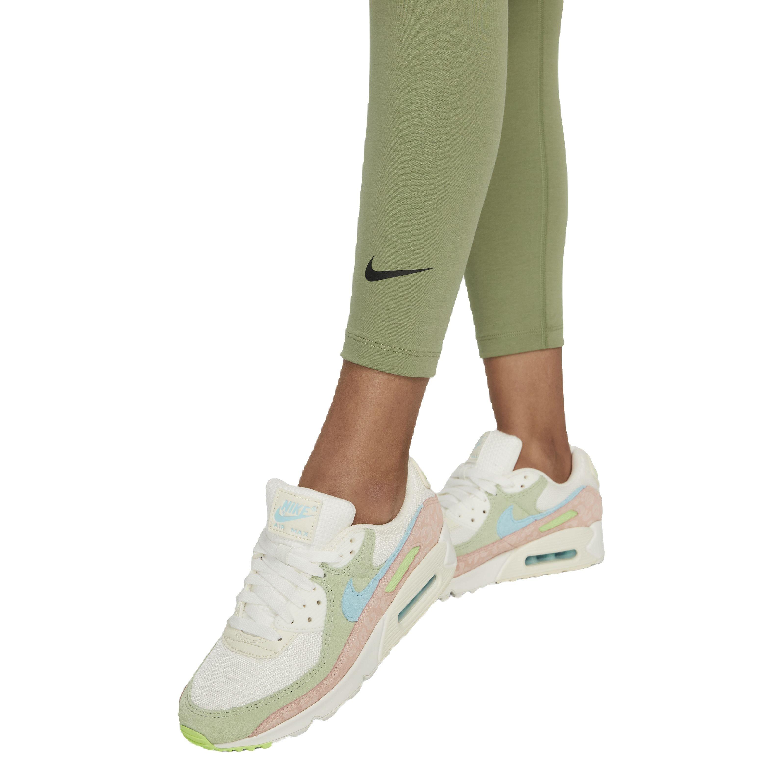 Nike Women's Sportswear Classic High-Rise 7/8 Leggings - GREEN Thumbnail View 3