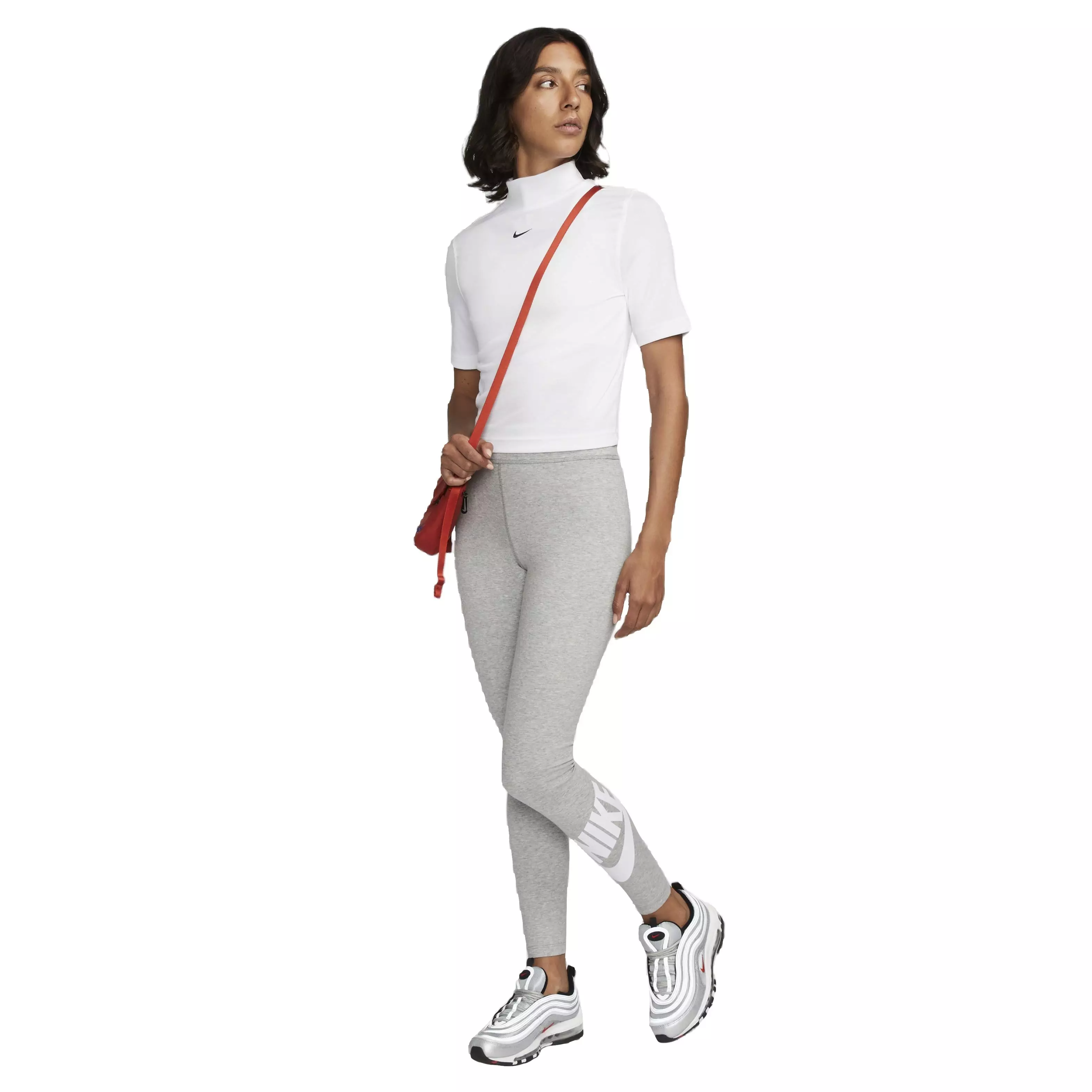 Nike Women's Sportswear Classic High-Rise Graphic Leggings - GREY