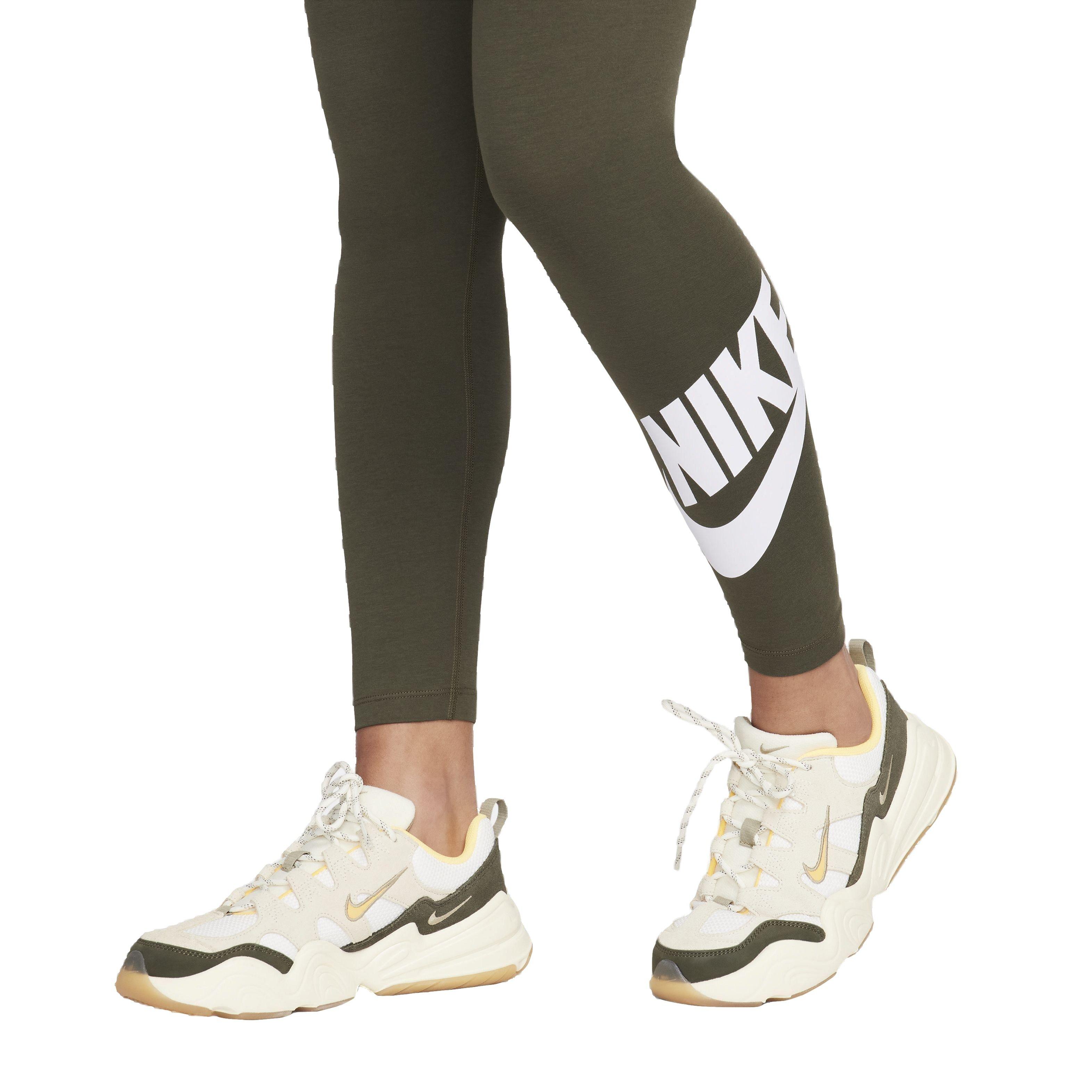 Nike Women's Sportswear Classic High-Rise Graphic Leggings - GREEN Thumbnail View 3