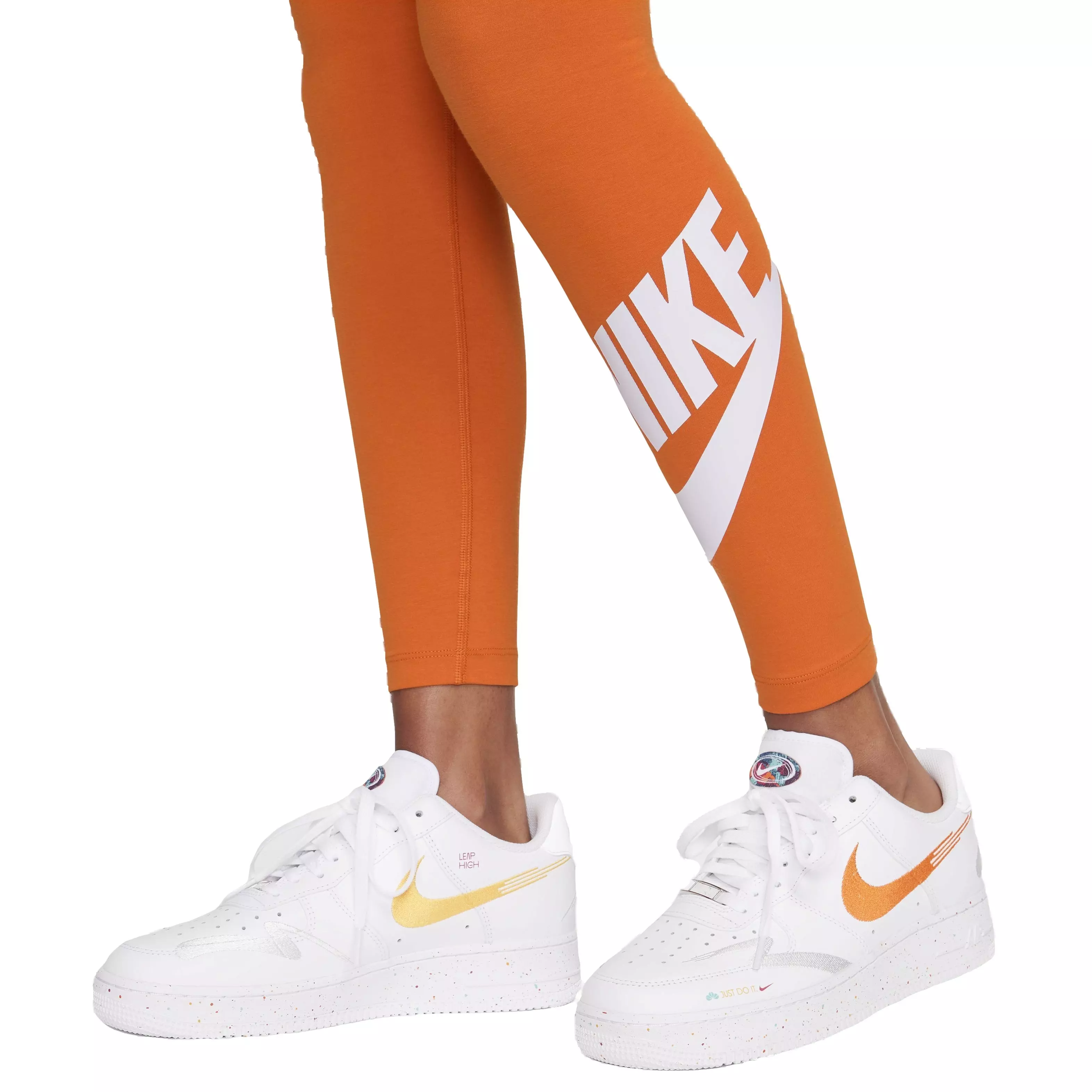 Nike Women's Sportswear Classic High-Rise Graphic Leggings - ORANGE