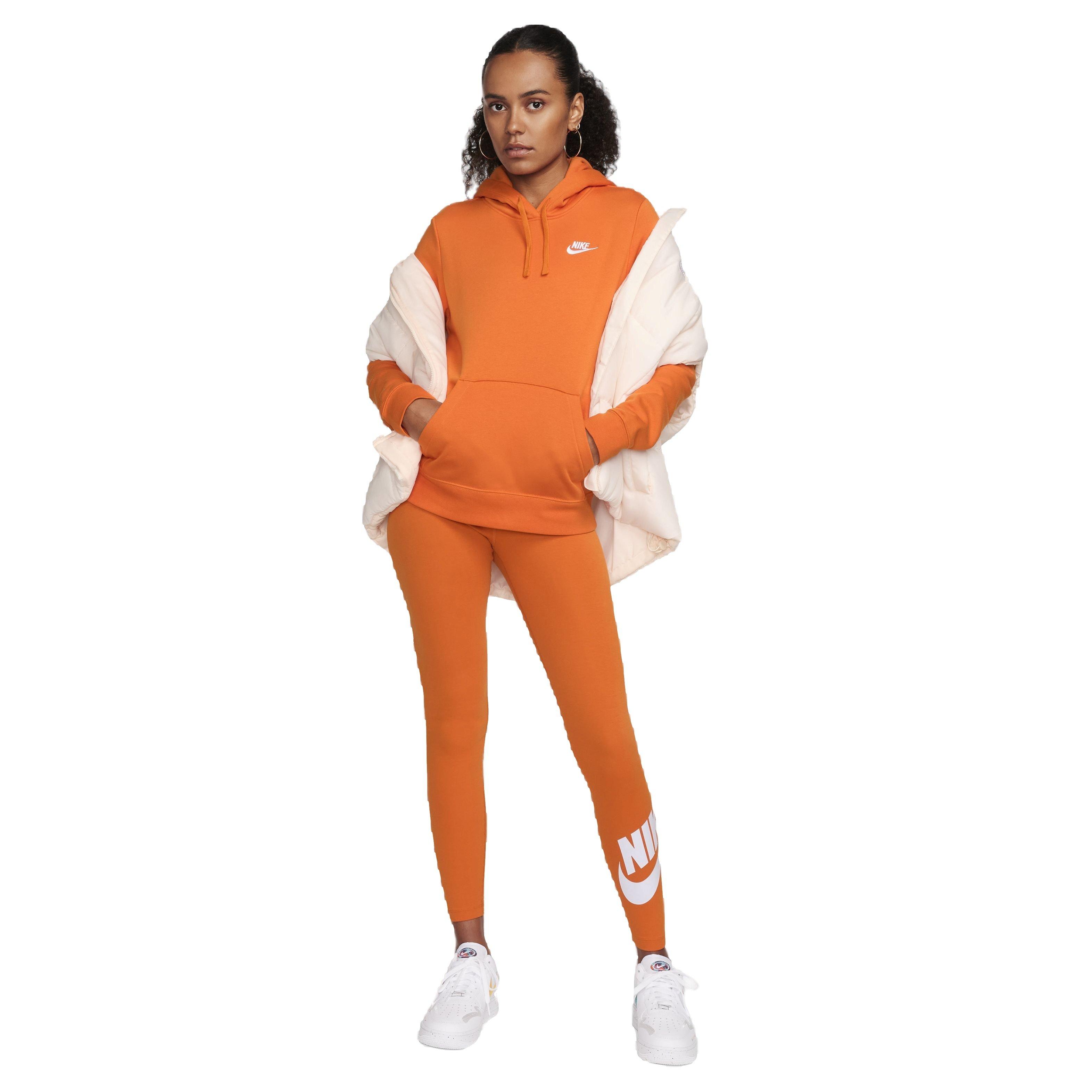 Nike Women's Sportswear Classic High-Rise Graphic Leggings - ORANGE Thumbnail View 4