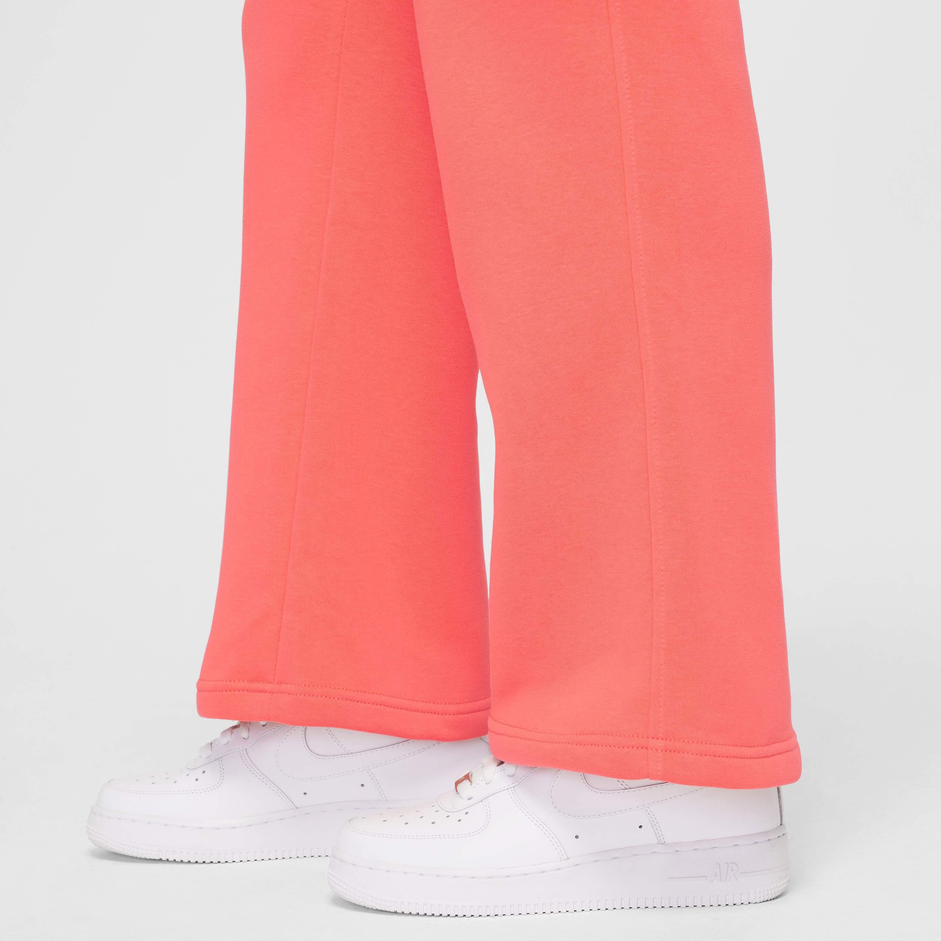 Nike Sportswear Club Fleece Big Girls' Orange Wide-Leg Pants