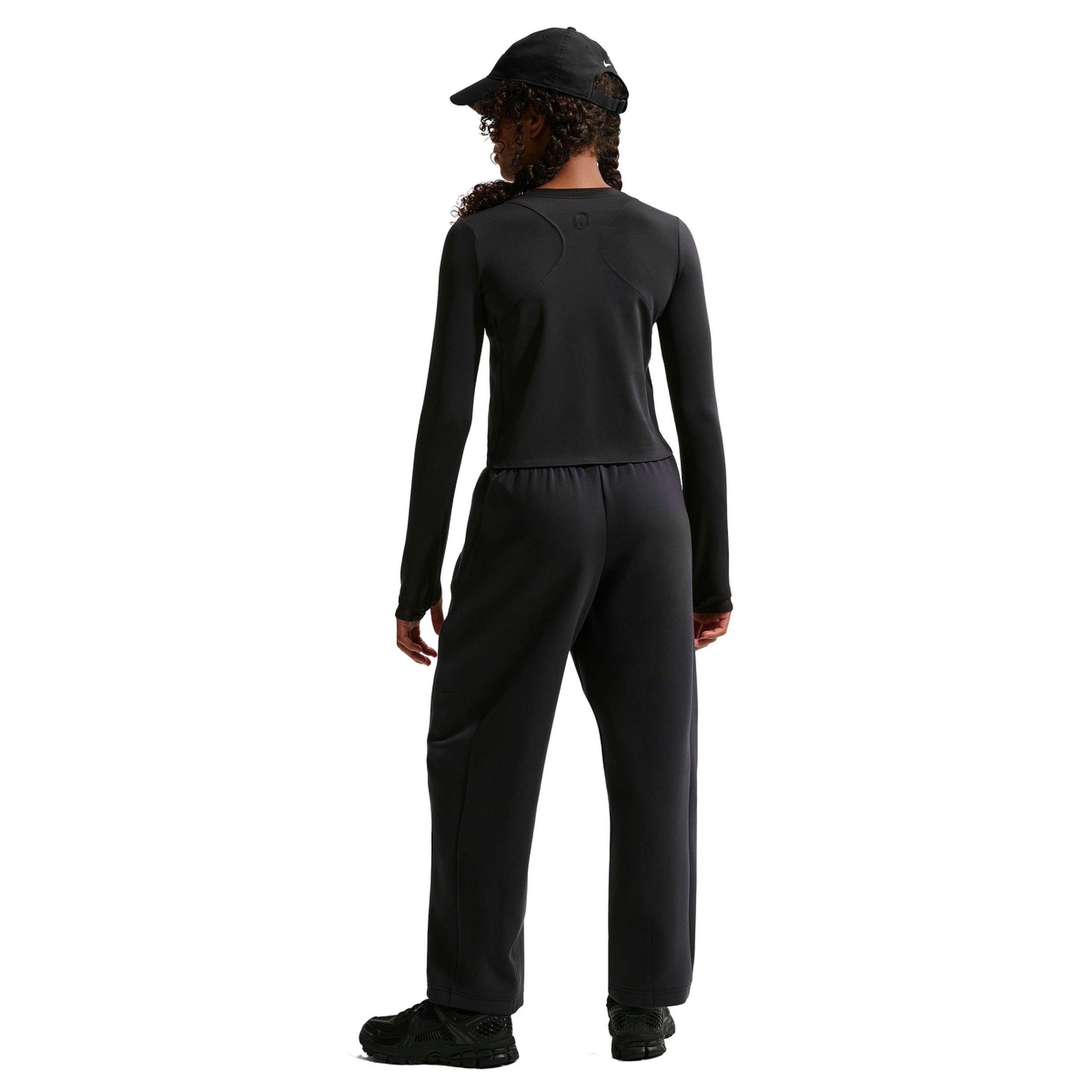 Nike Big Girls' MAVN Dri-FIT Ribbed Long-Sleeve Top -Black - BLACK Thumbnail View 5