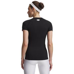 Under Armour Women's HeatGear Compression Short Sleeve Shirt - Ultimate Black/White